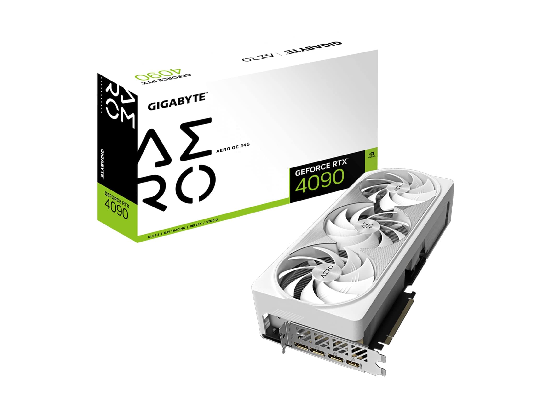 Gigabyte GeForce RTX 4090 AERO OC 24G Graphics Card, 3X WINDFORCE Fans, 24GB 384-bit GDDR6X, GV-N4090AERO OC-24GD Video Card