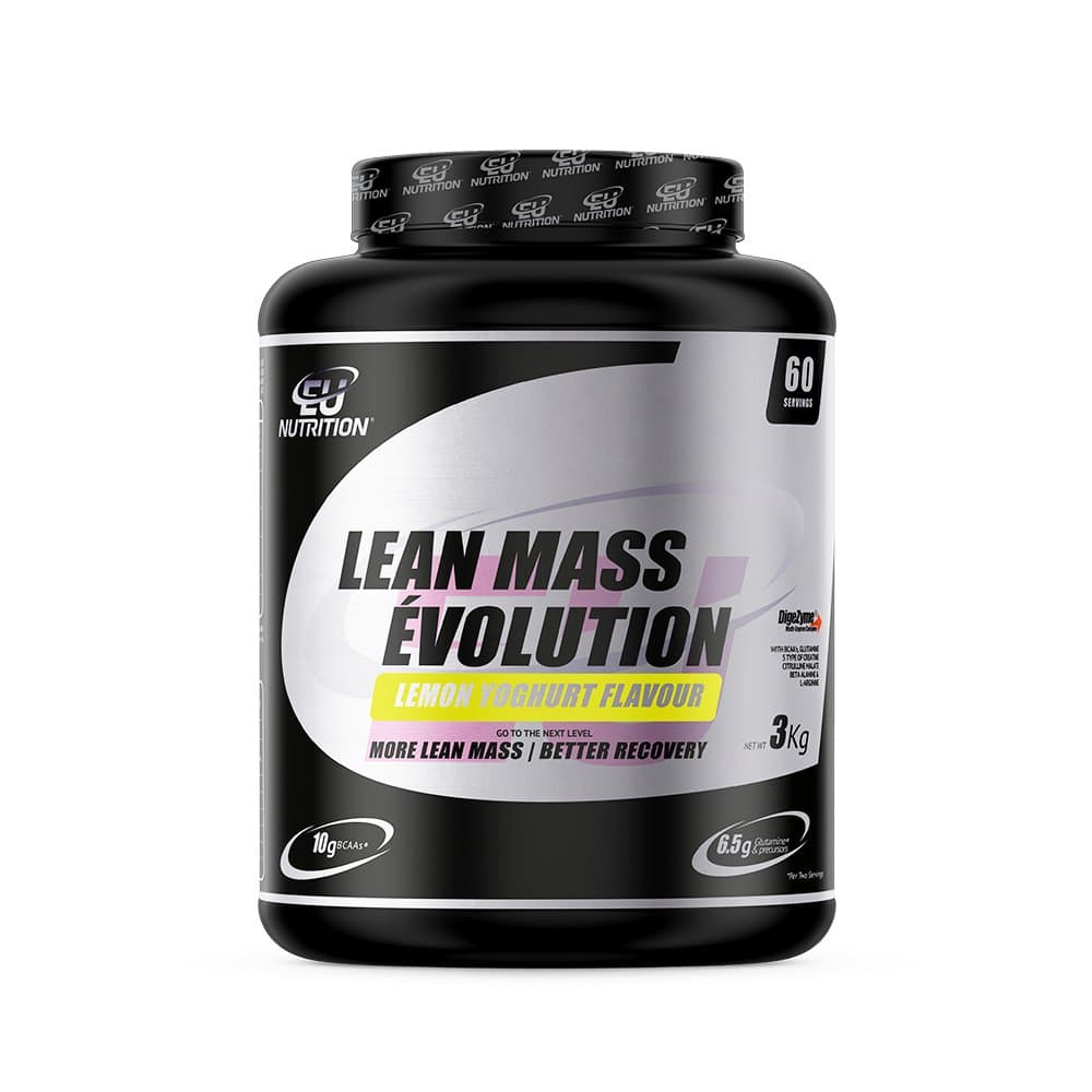 Eu Nutrition Unisex's Lean Mass Evolution Lemon Yogurt Food Supplement, Multi-Coloured, 3 kg