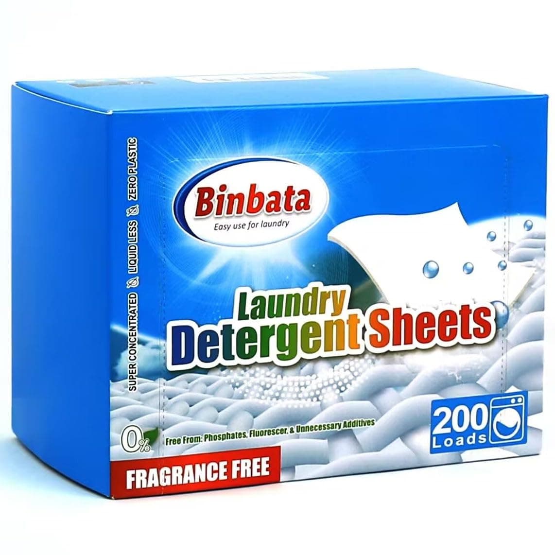 - Laundry Detergent Sheets, 200 Count, Fragrance Free, Unscented, Eco-Friendly, Hypoallergenic, Biodegradable, Plastic Free, Liquidless, Suitable for Sensitive Skin
