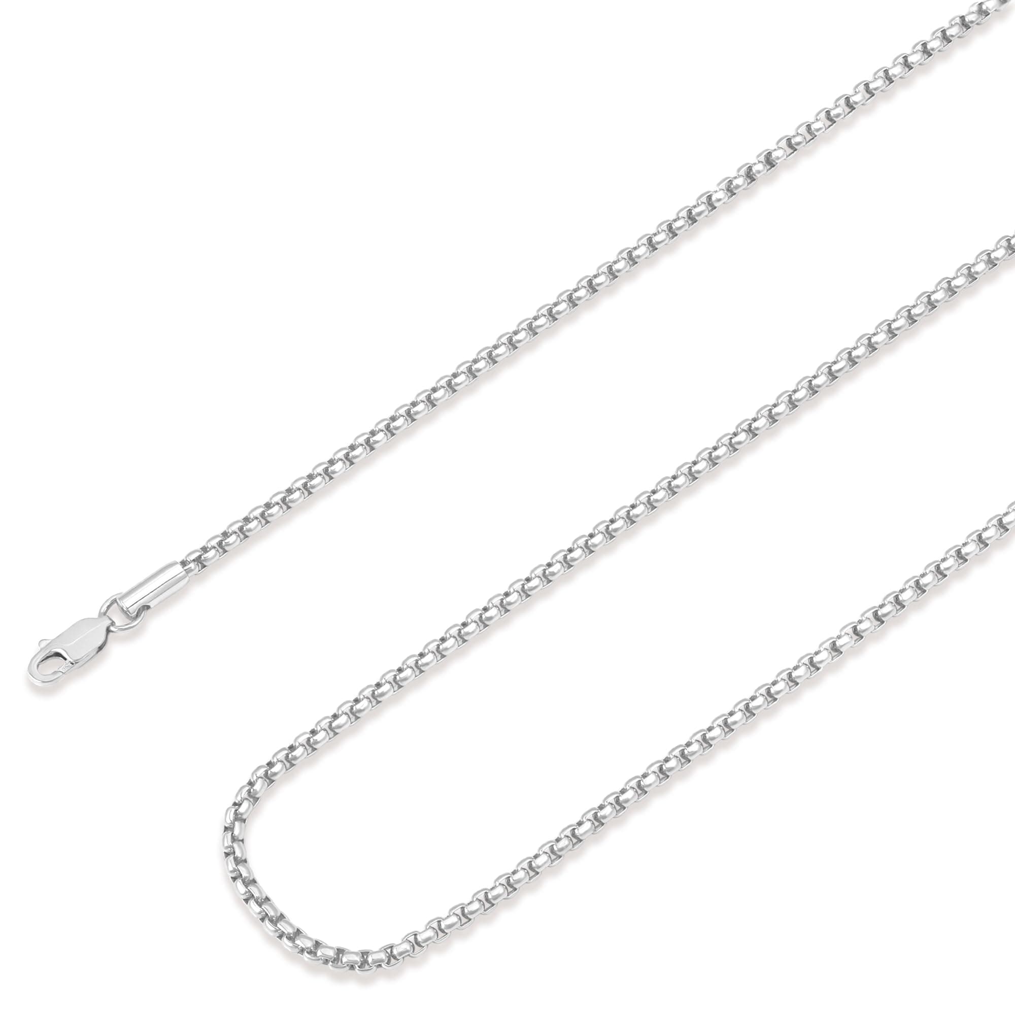 925 Sterling Silver Rope Chain Lobster Clasp 2.5mm Silver Chain for Men Women Silver Necklace Chain 16-30 Inches