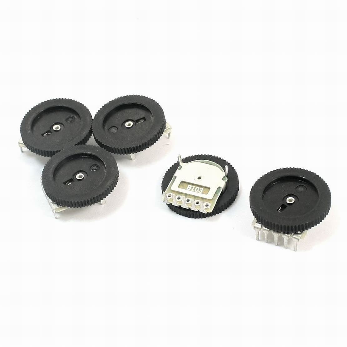 Ucland B103 16x2mm 10K Ohm Double Dial Taper Wheel Duplex Potentiometer 5Pcs