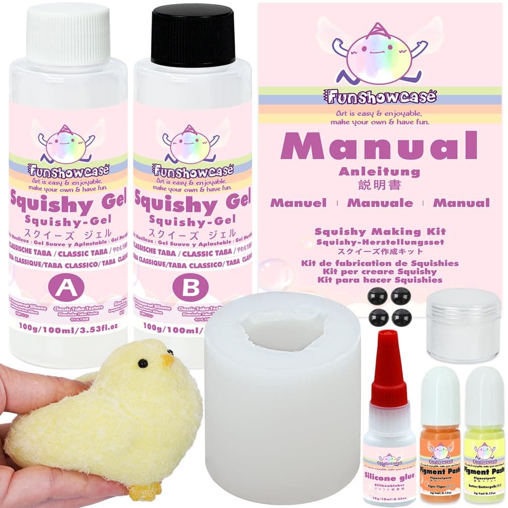 Taba Squishy Maker Big Chick Silicone Mold+Gel+Kits Fufu Squish Making Pack