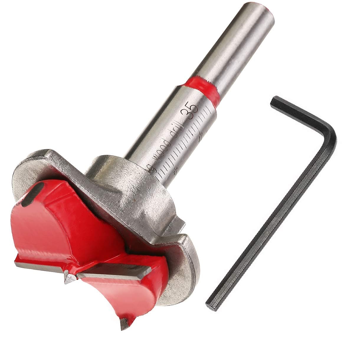 HJ Garden 35mm Forstner Bit Hinge Boring Hole Saw Drill Bit Tungsten Carbide Woodworking Hole Opener Tools