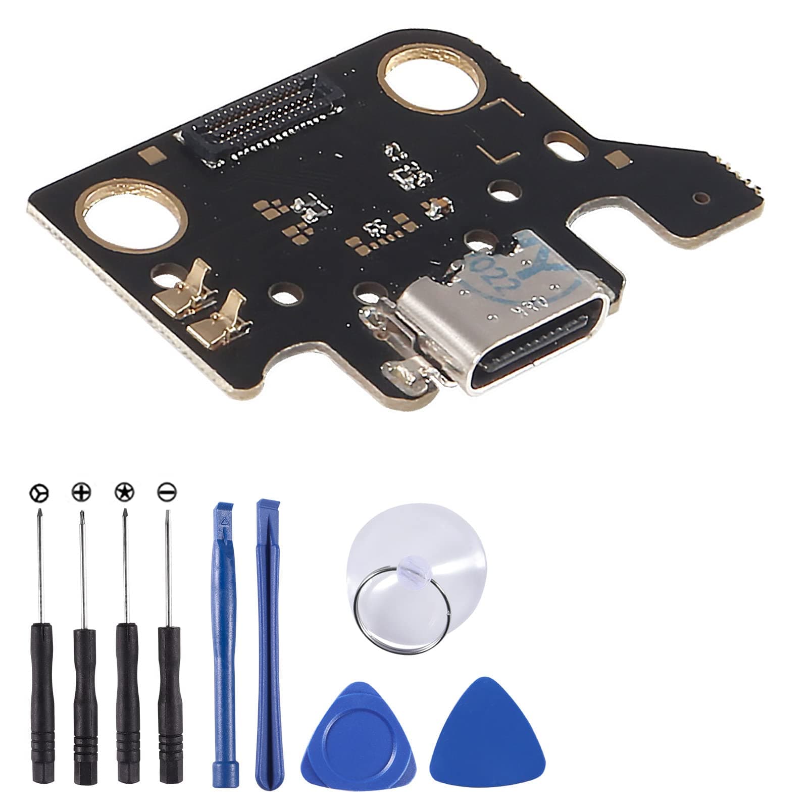 ATNSINC USB Type C Charging Port Flex Cable Replacement for Samsung Galaxy Tab A7 T500 10.4" SM-T505 SM-T505N - Repair Part With Tools, Black