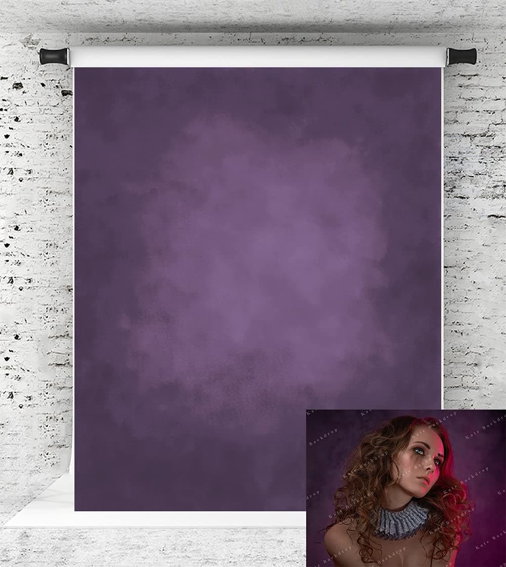 KateBackdrop 1.5x2.2m/5x7ft Purple Texture Backdrop Purple Portrait Backdrop Violet Retro Backgrounds Microfiber for Photography Background Props for Studio Portrait Art Photo