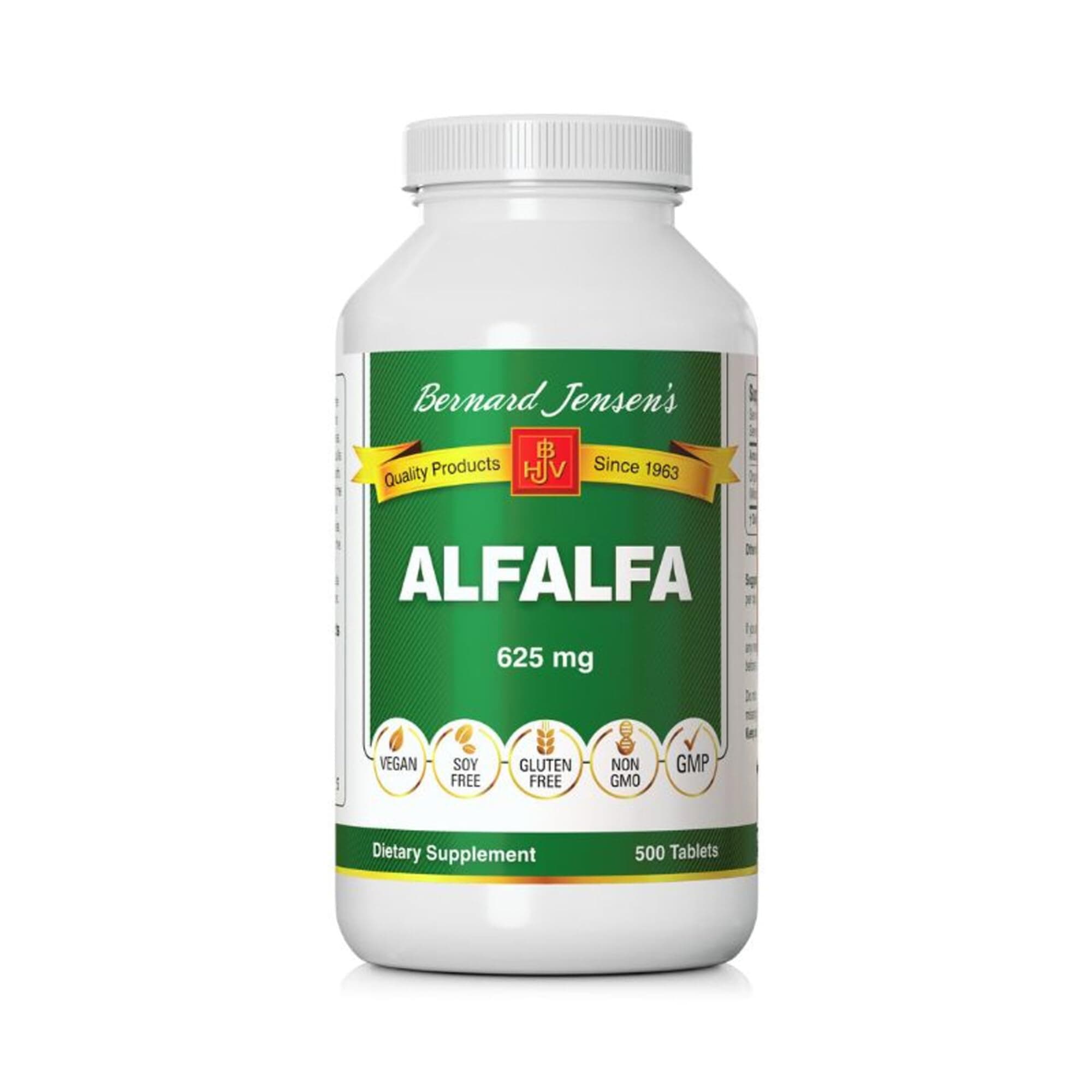 Bernard Jensen's Alfalfa Leaf Tablets - 625mg - 500 Tablets