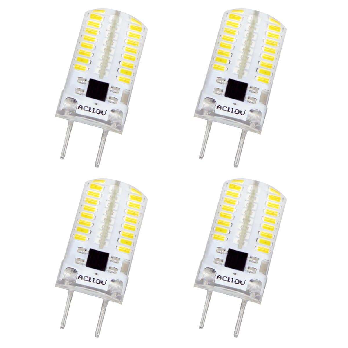 LudoPam G8 LED Bulb Light 3W Warm White 3000K Equivalent 20-25W for Under Counter Puck Lights Under Cabinet Bulbs Kitchen Lighting Pack of 4