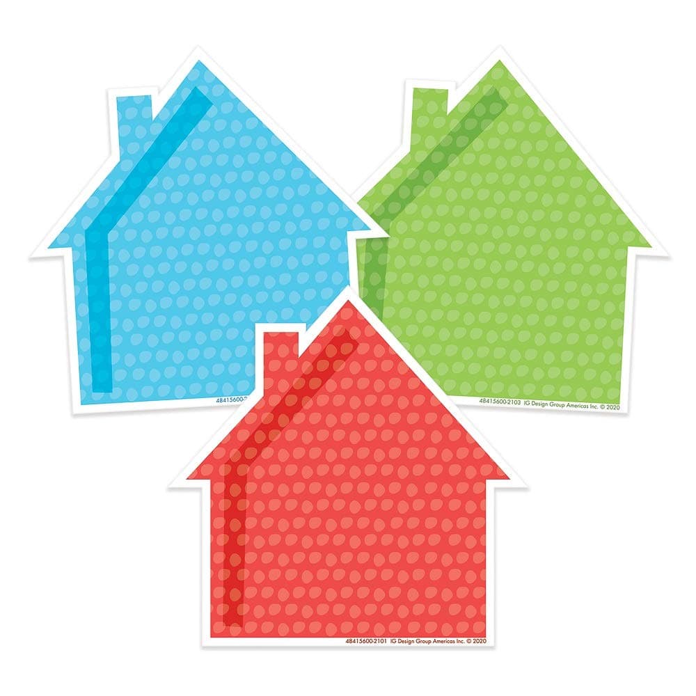 EurekaA Teachable Town Assorted Houses Paper Cut-Outs, Pack of 36