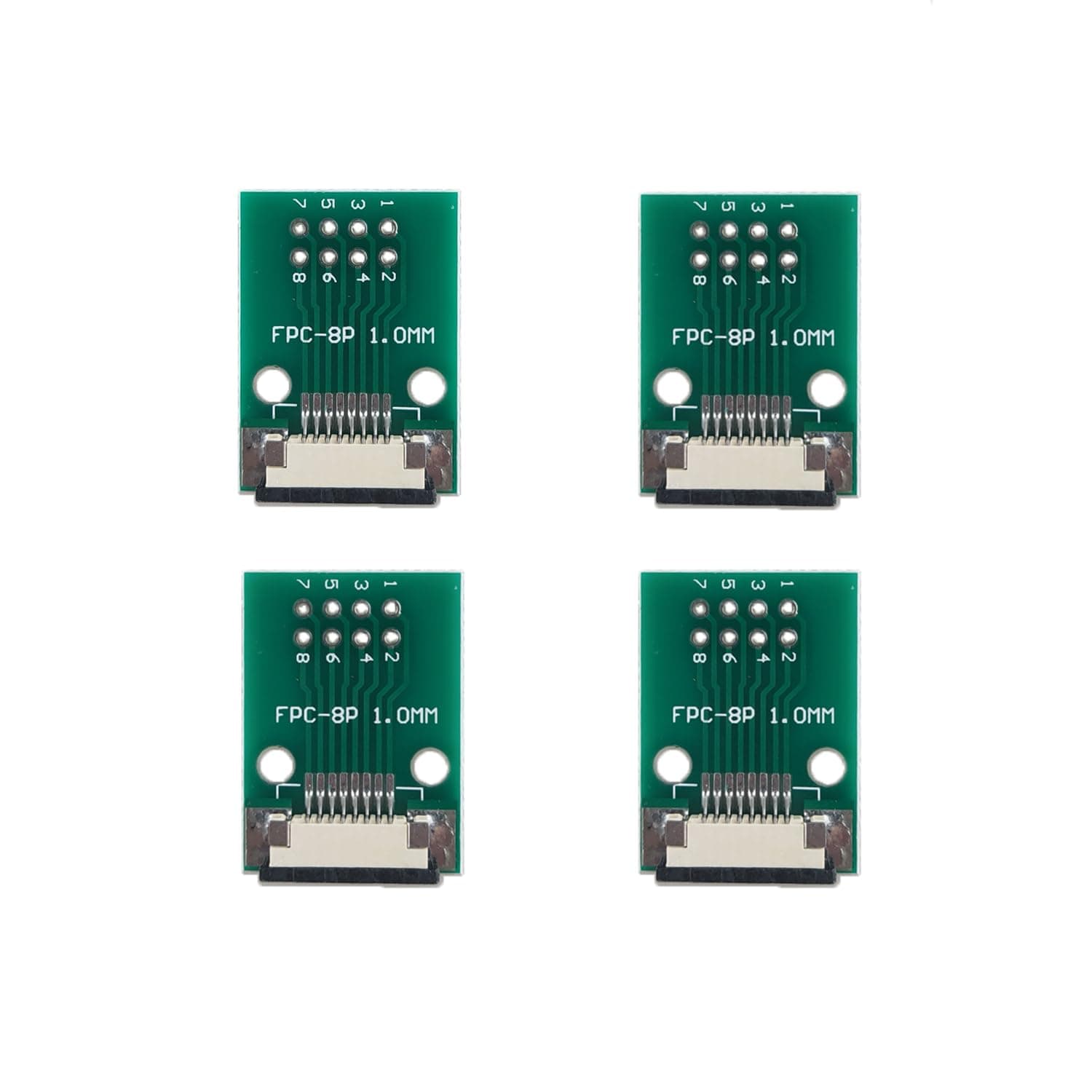 4 Pcs FFC FPC PCB Converter Board 8 Pin 1mm 0.5mm Pitch to Dip 2.54mm for FCC Cable Couple Extend Adapter