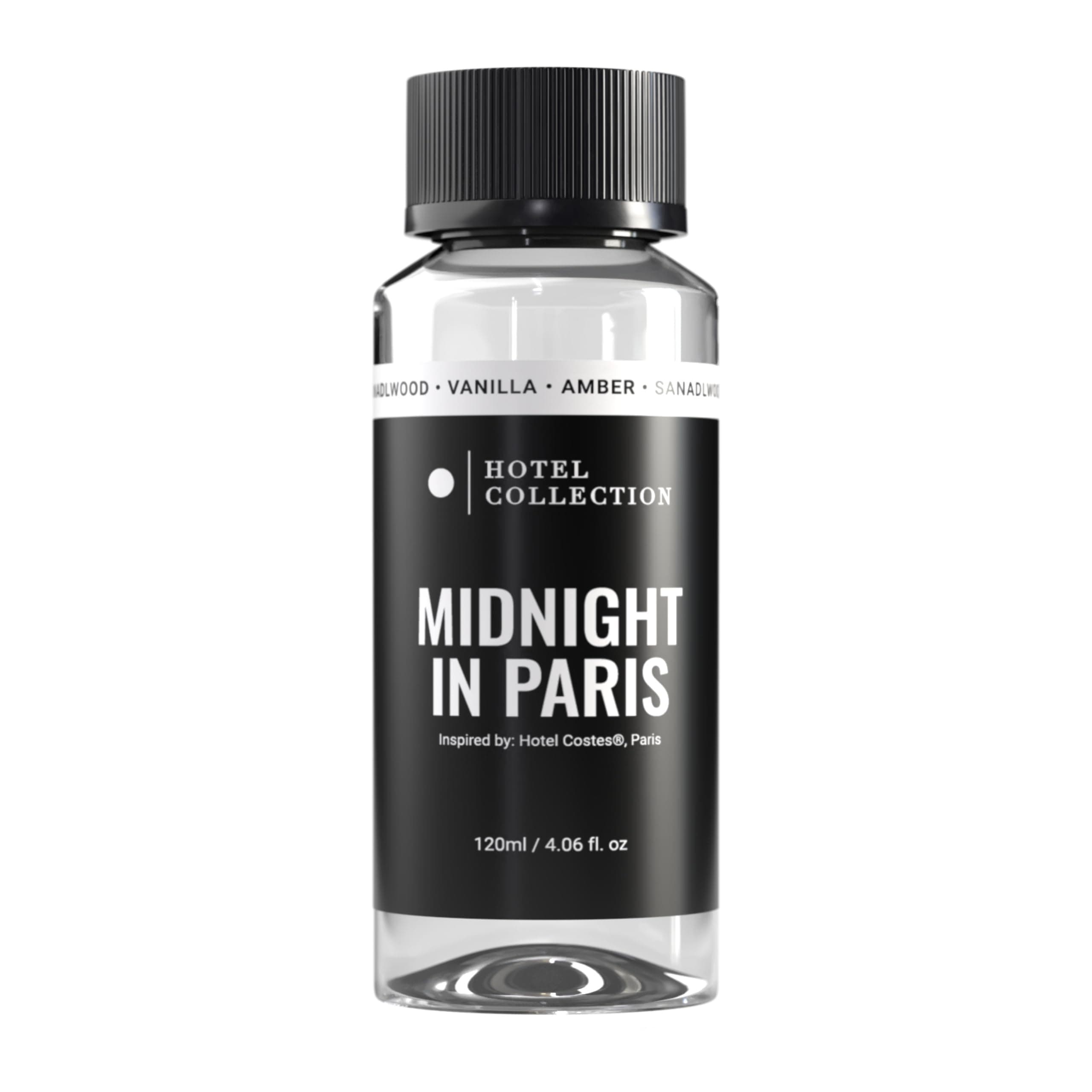 Hotel Collection Diffuser Oil - Midnight in Paris - Aromatherapy Essential Fragrance Oil - Sandalwood, Vanilla, and Amber - 120mL 4.1 Fl oz