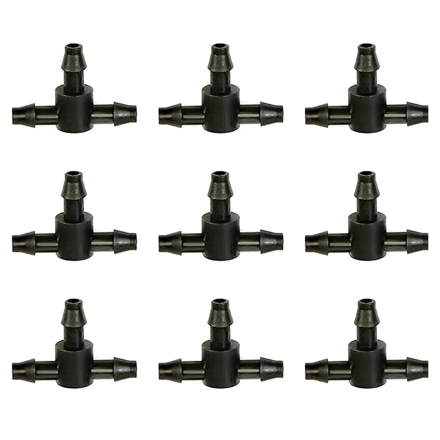 50 Pcs Drip Irrigation Universal Connector 1/4 Inch Barbed Tee Tubing