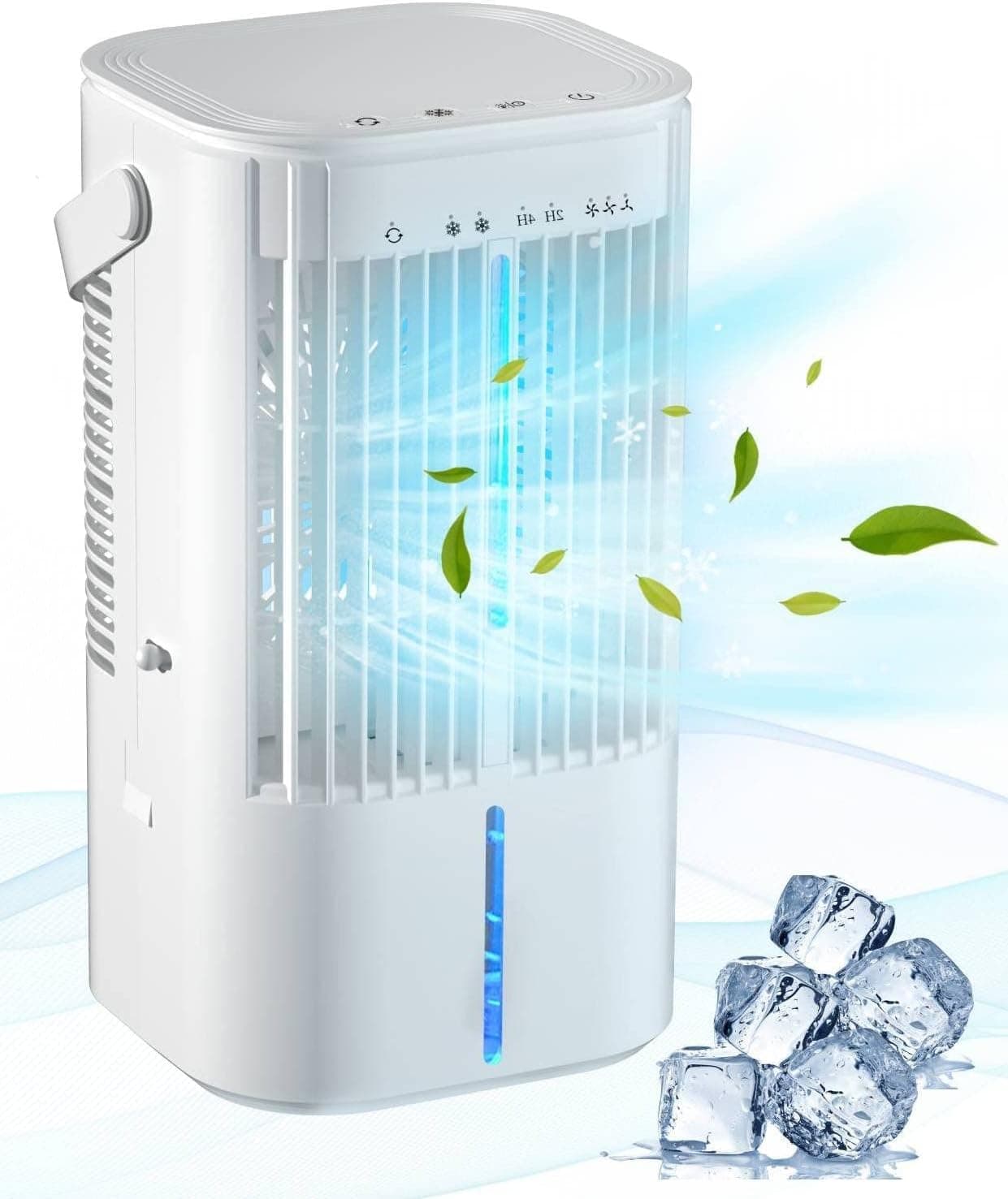 LATITOPPortable Air Conditioner, Cooling Fan Mini Air Conditioner Portable, 3 Wind Speed, 2 Cold Air Spray And 2-8h Timer