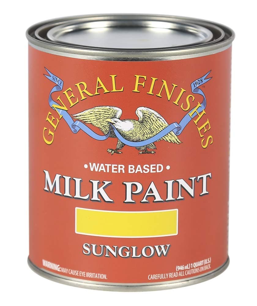General FinishesWater Based Milk Paint, 1 Quart, Sunglow