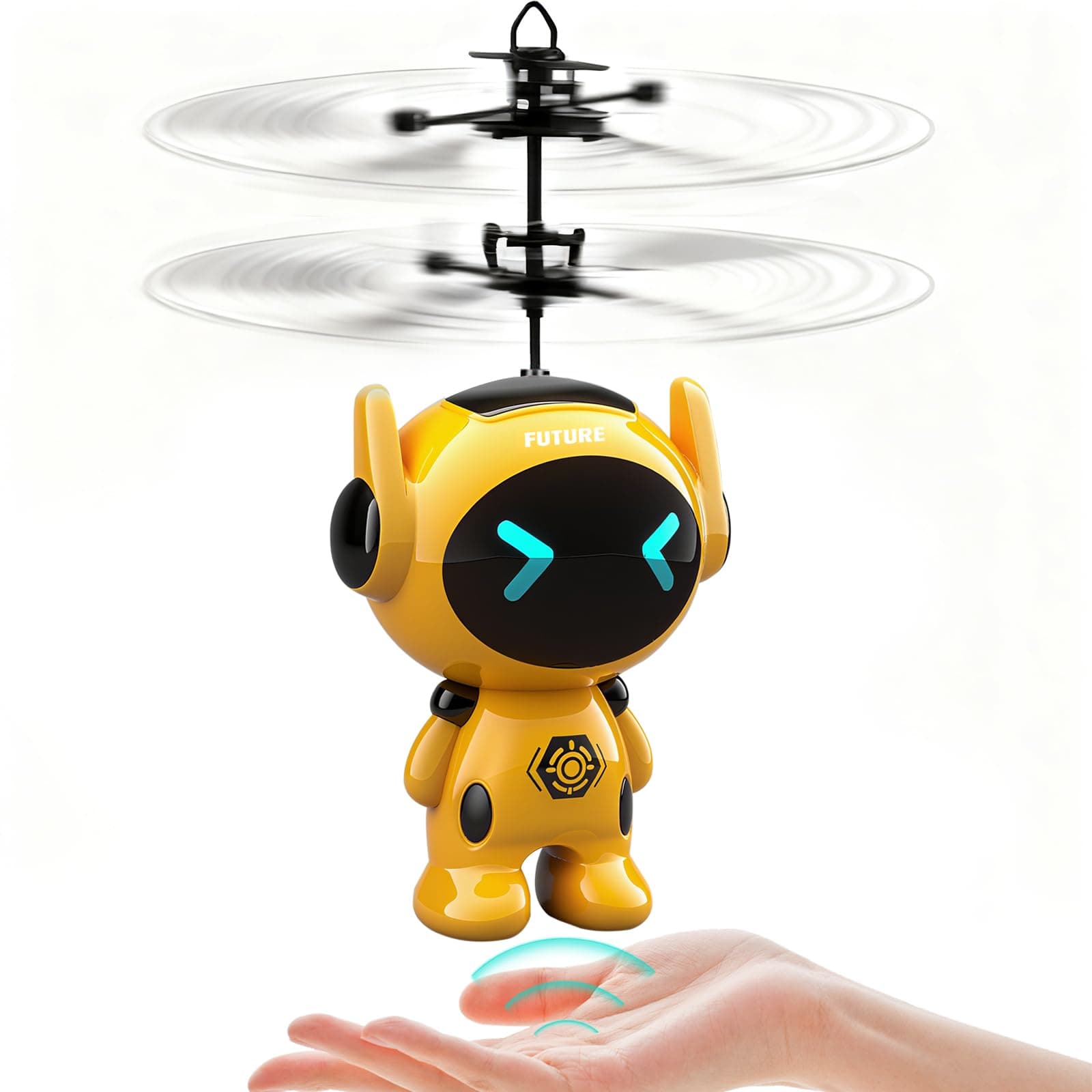 Flying Ball Drone for Kids with Gyro & LED Light, 6 7 8 9+ Year Old Boys Girls Birthday Gift | Indoor Outdoor Motion-Activated Hand Control Flying Robot Toy