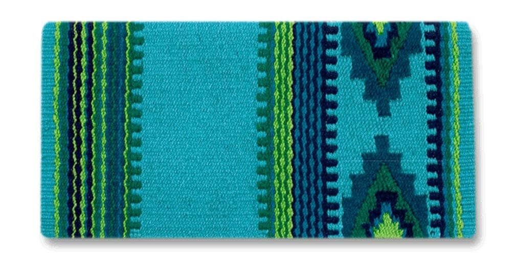 Mayatex 1461-6 Firecracker Saddle Blanket Turq/Green 36X34