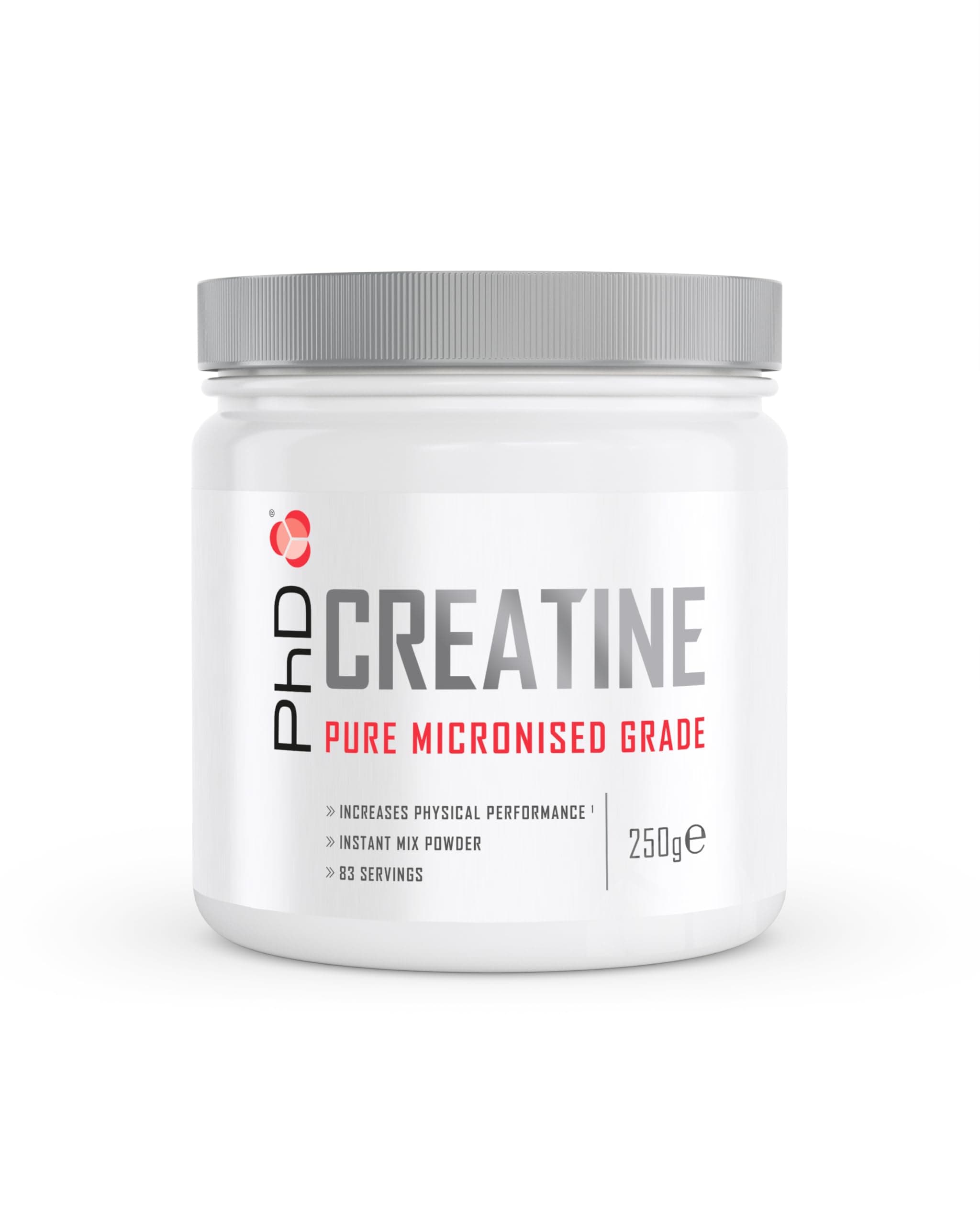 PhD Nutrition 100% Micronised Creatine Monohydrate Powder | Improved Strength and Performance During Exercise, 250g