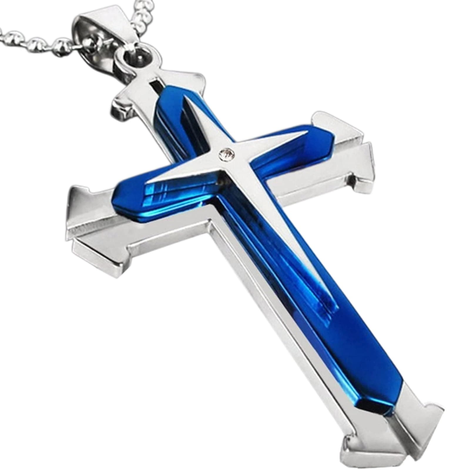 Men Titanium Steel Cross Necklace