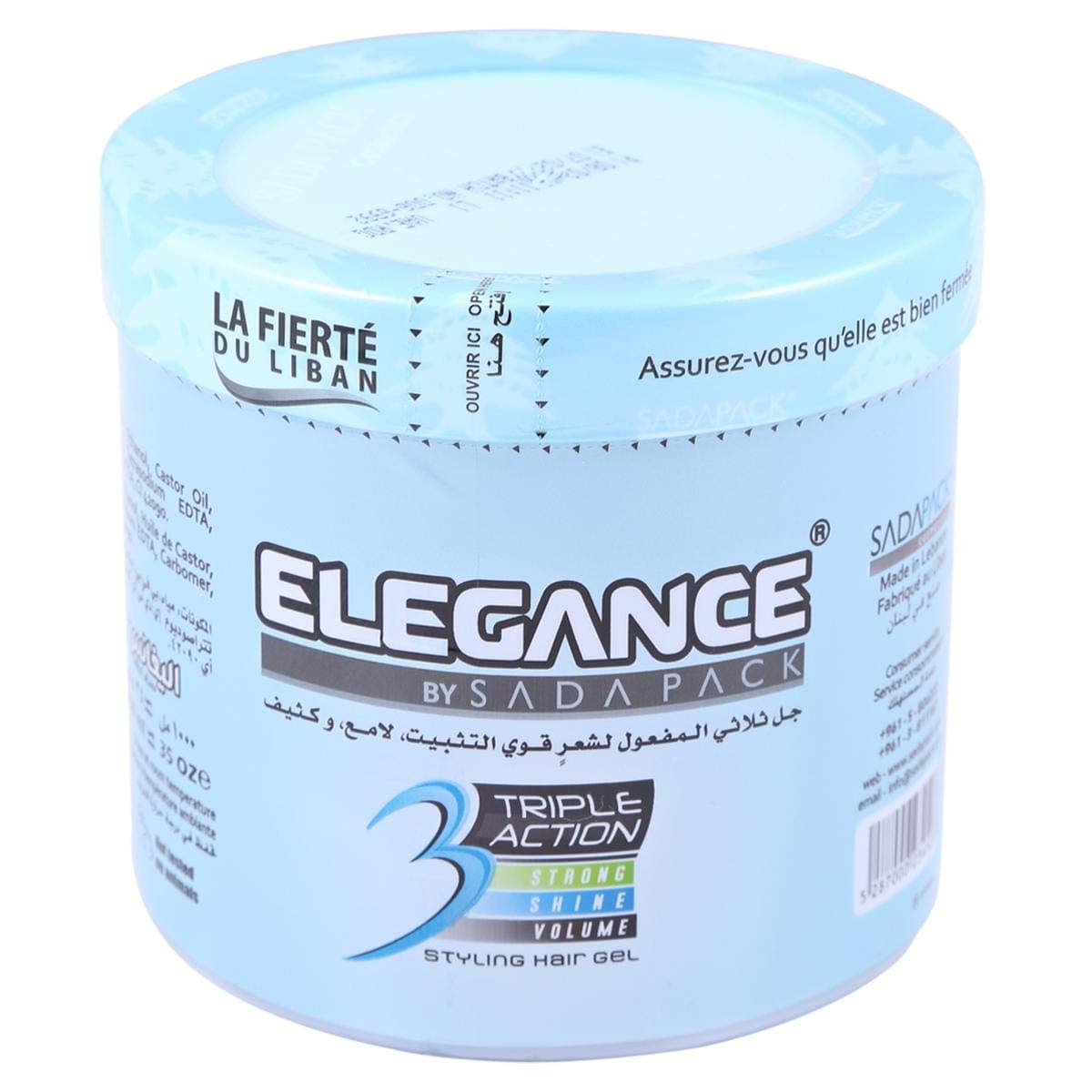 Pro Hair Gel, Blue, 1000 ml