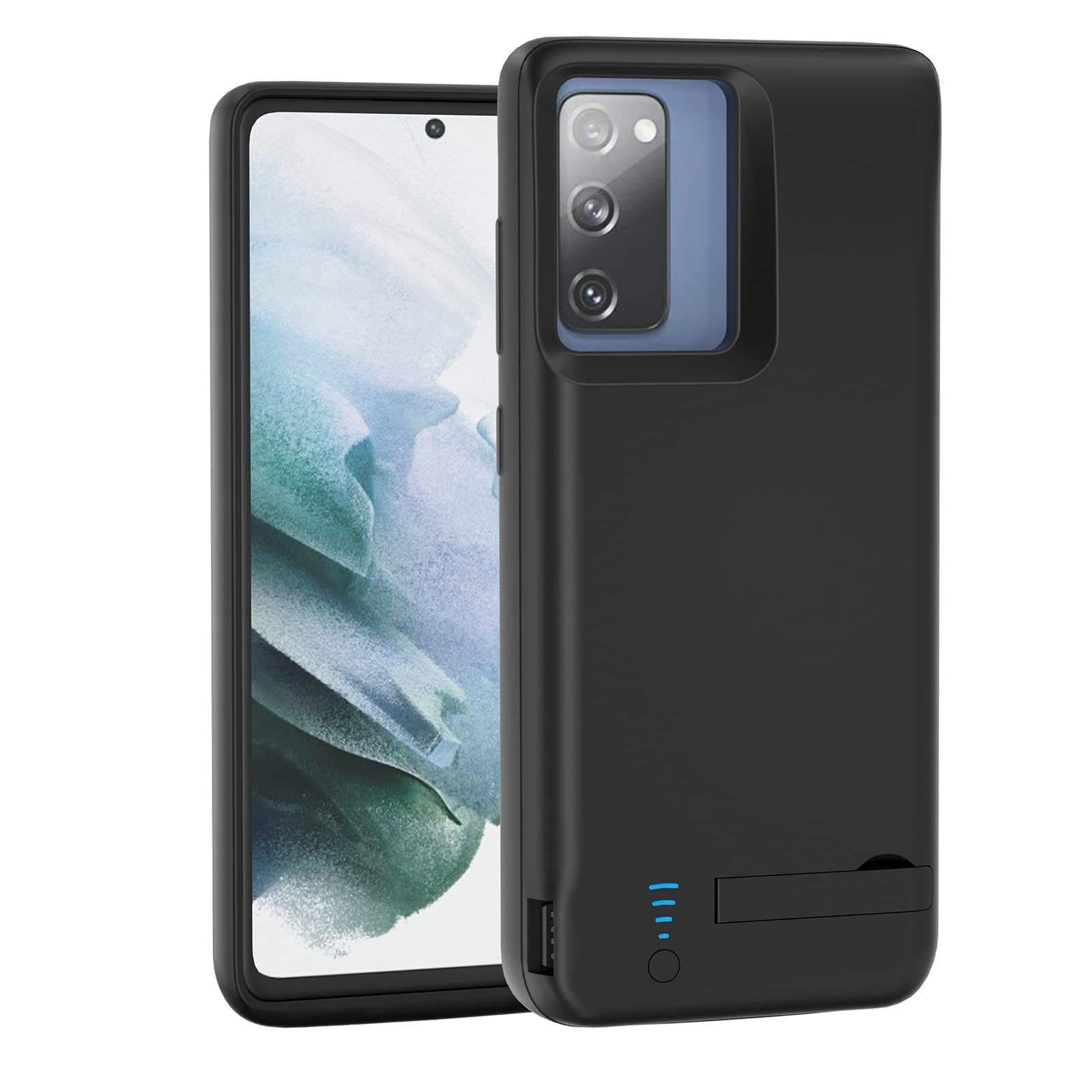 Battery Case for Galaxy S20 FE, 5000mAh Rechargeable Batteri Charging Cases for Samsung Galaxy S20 FE Extended Backup Power Bank Charger Cover, Black