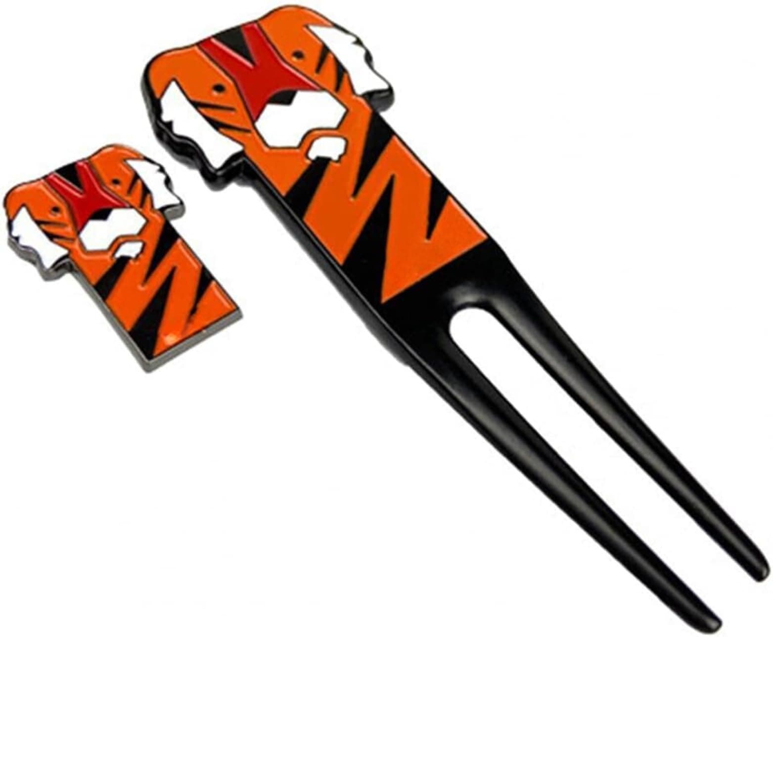 Lakis Drop Tiger Divot Tool and Ball Marker Gift Set | Green Repair Tool and Ball Marker Combo | Perfect Golf Gift