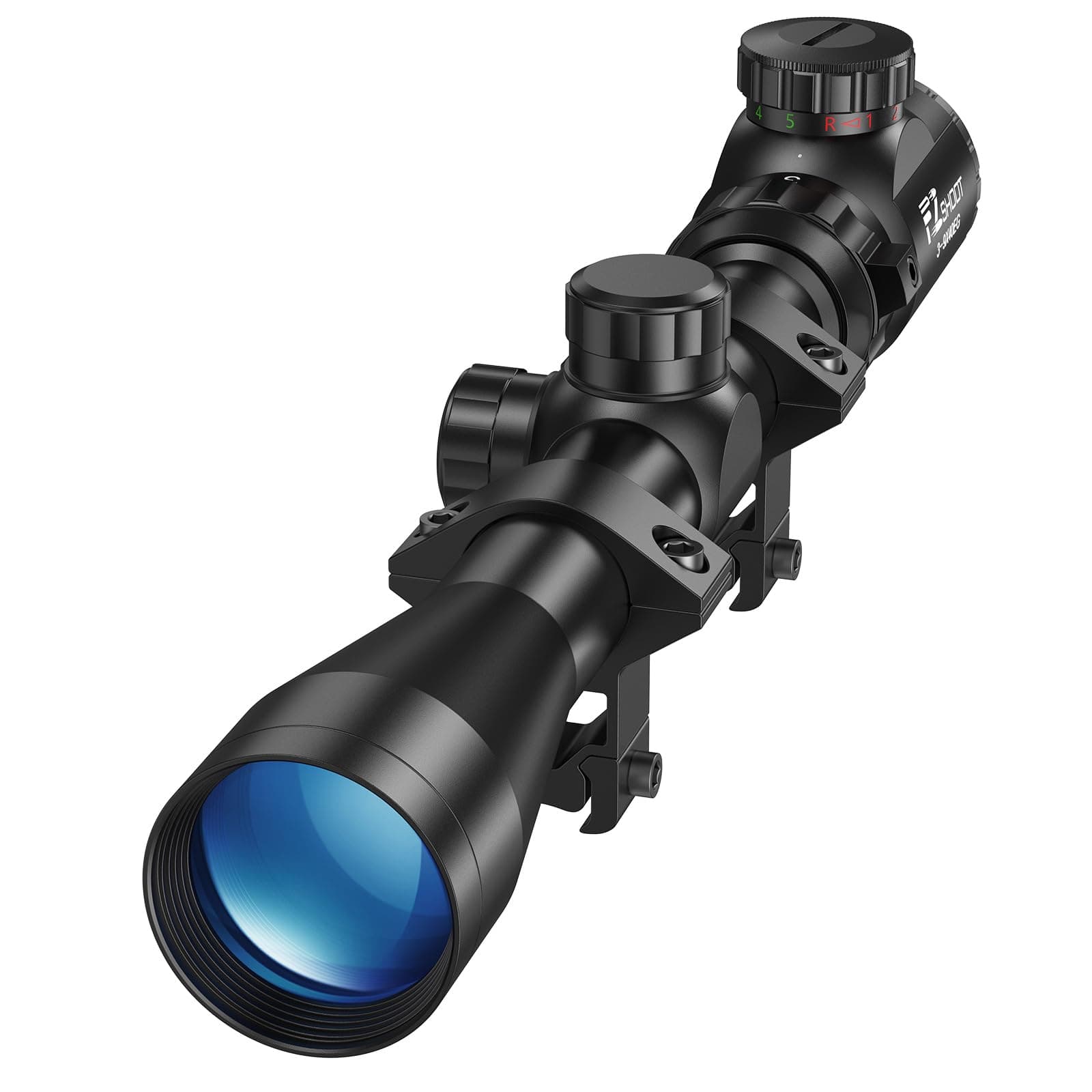 EZshoot 3-9x40 Rifle Scope Red Green Illuminated Rifle Scope with Mounts