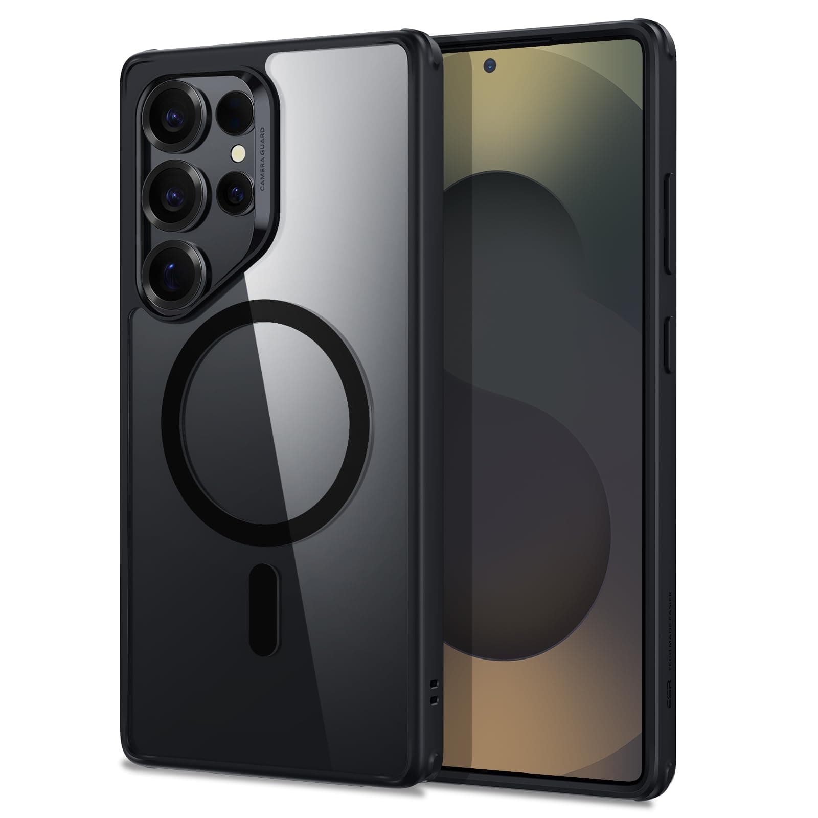 ESR for Samsung Galaxy S25 Ultra Case, Compatible with MagSafe, Magnetic Case for Galaxy S25 Ultra, Military-Grade Protection, Yellowing Resistant, Classic Series, Clear Black