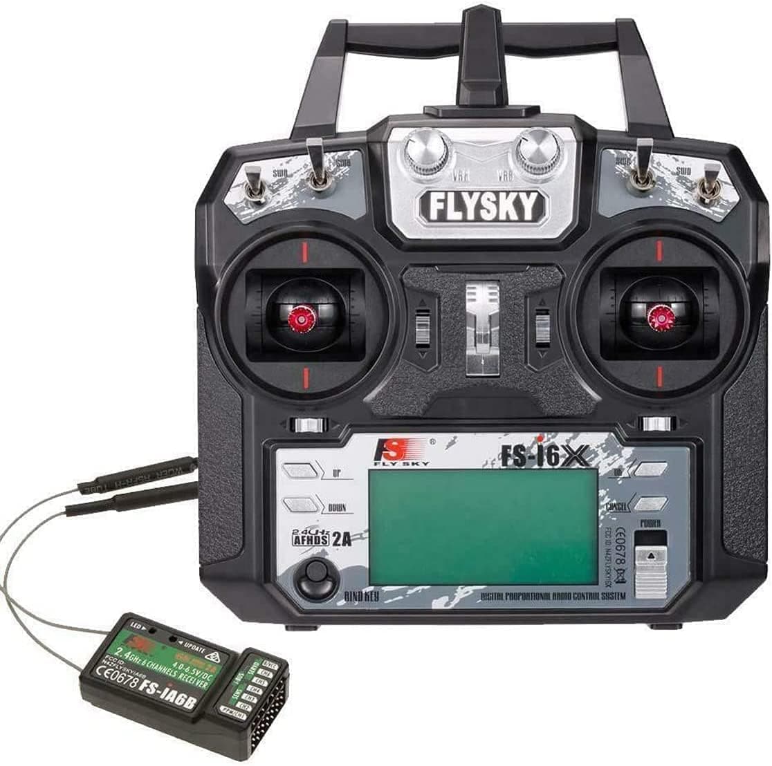 Flysky FS-i6X 6-10(Default 6)CH 2.4GHz AFHDS RC Transmitter w/ FS-iA6B Receiver