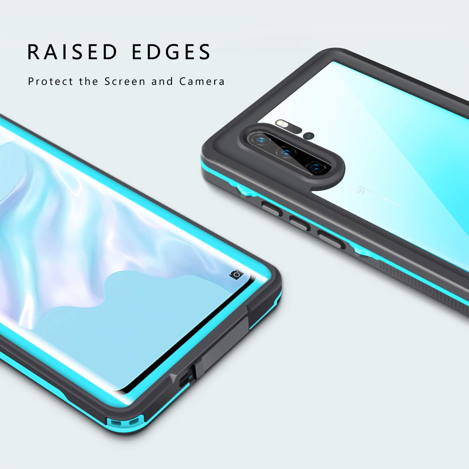 Mishcdea Waterproof case for Huawei P30 Pro, Built-in Screen Protector Shockproof Snowproof Dirtproof Full Body Protective Case Only for Huawei P30 Pro (Blue)