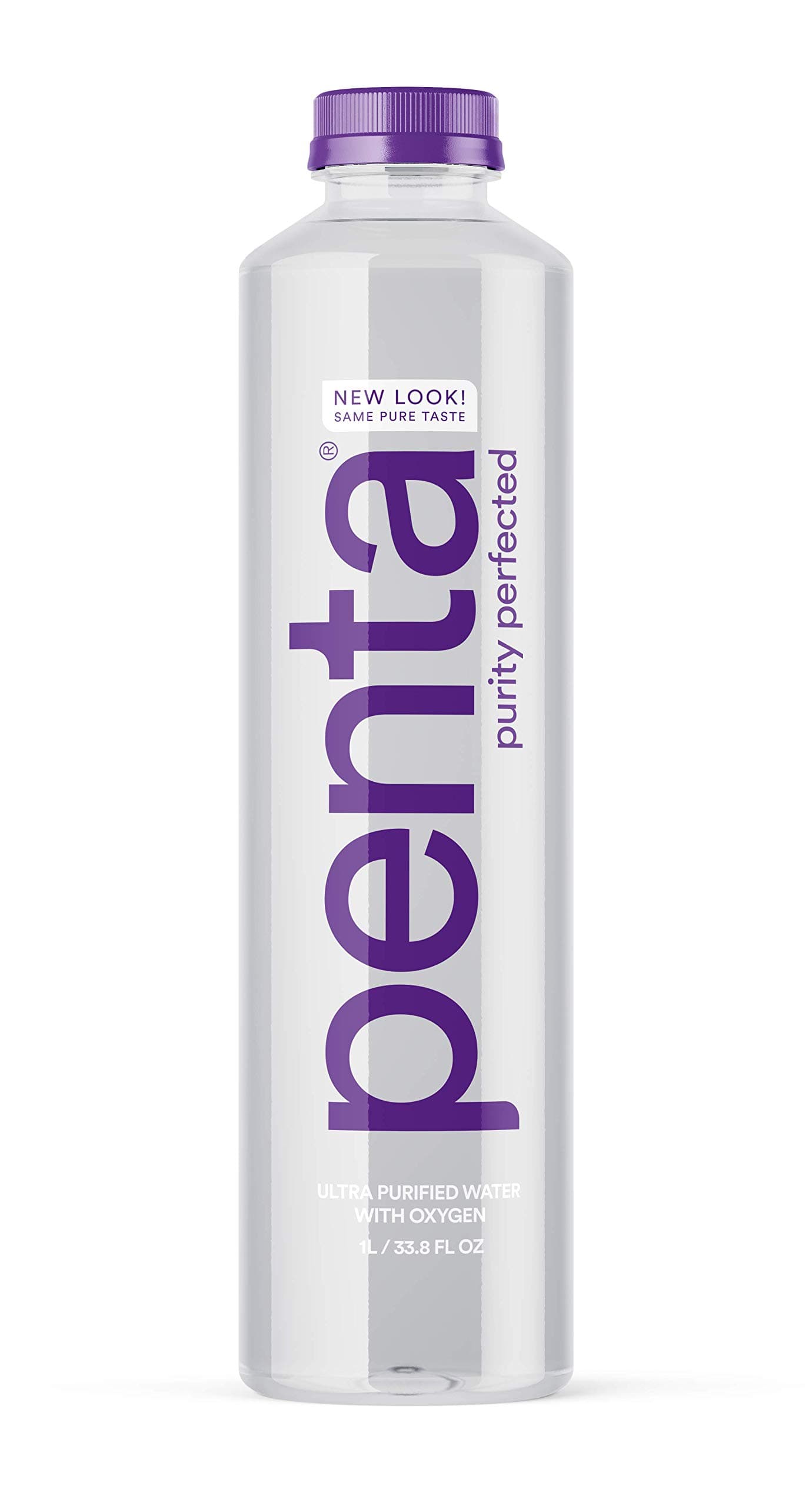 Penta Ultra-Purified Water, Oxygen Infused Natural pH Hydration, Solar-Powered 13 Step Purification Process, 33.8 Fl Oz (Pack of 12)