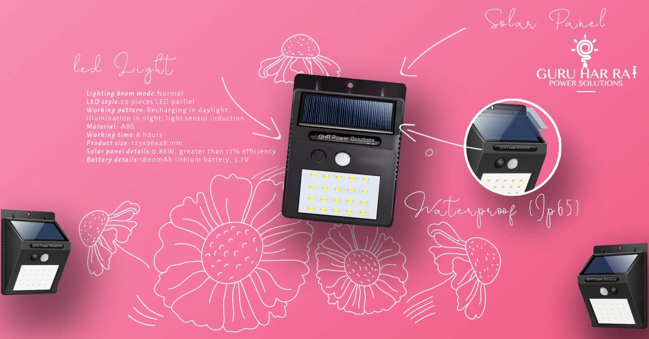 Gadgetbucket UnTech Solar Motion Sensor Powerful LED Garden Wall Light (30 LED)