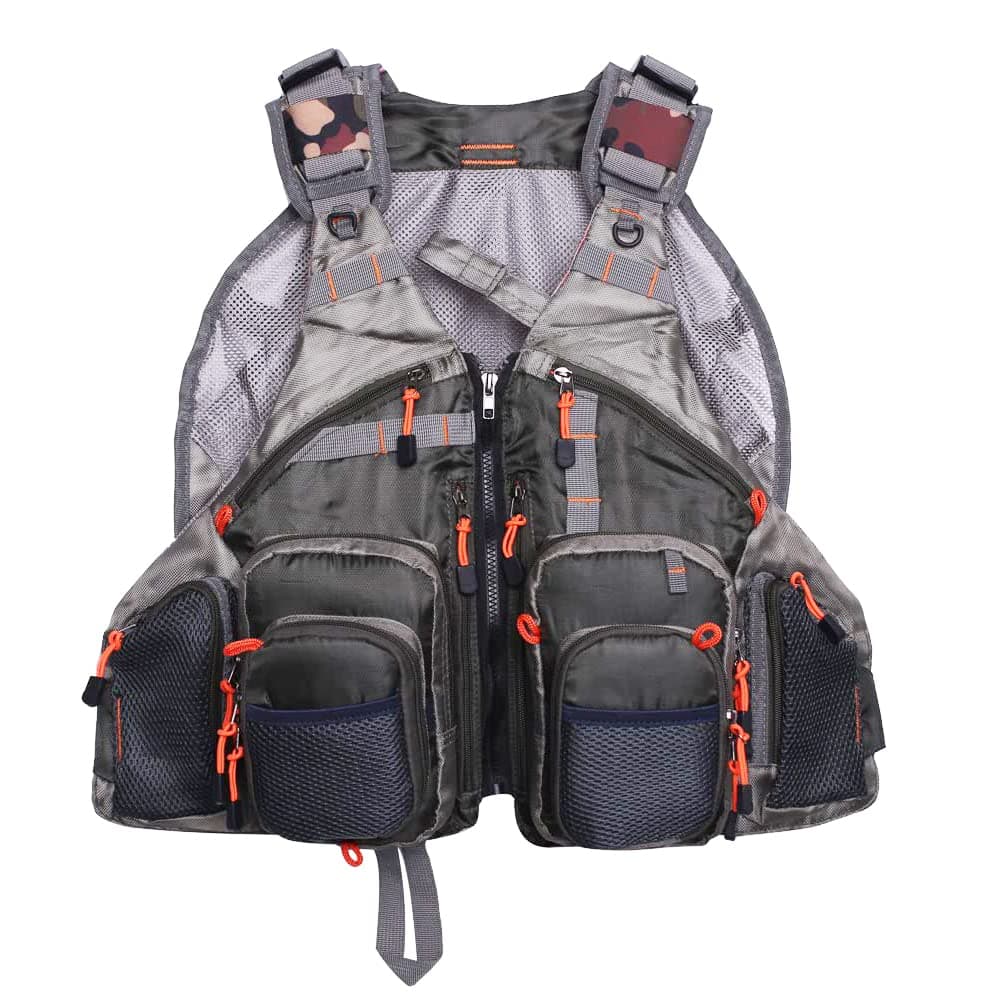 Fly Fishing Vest Backpack - Adjustable Lightweight and Quick-Dry, with 17 Pocketsfor Trout Bass Saltwate