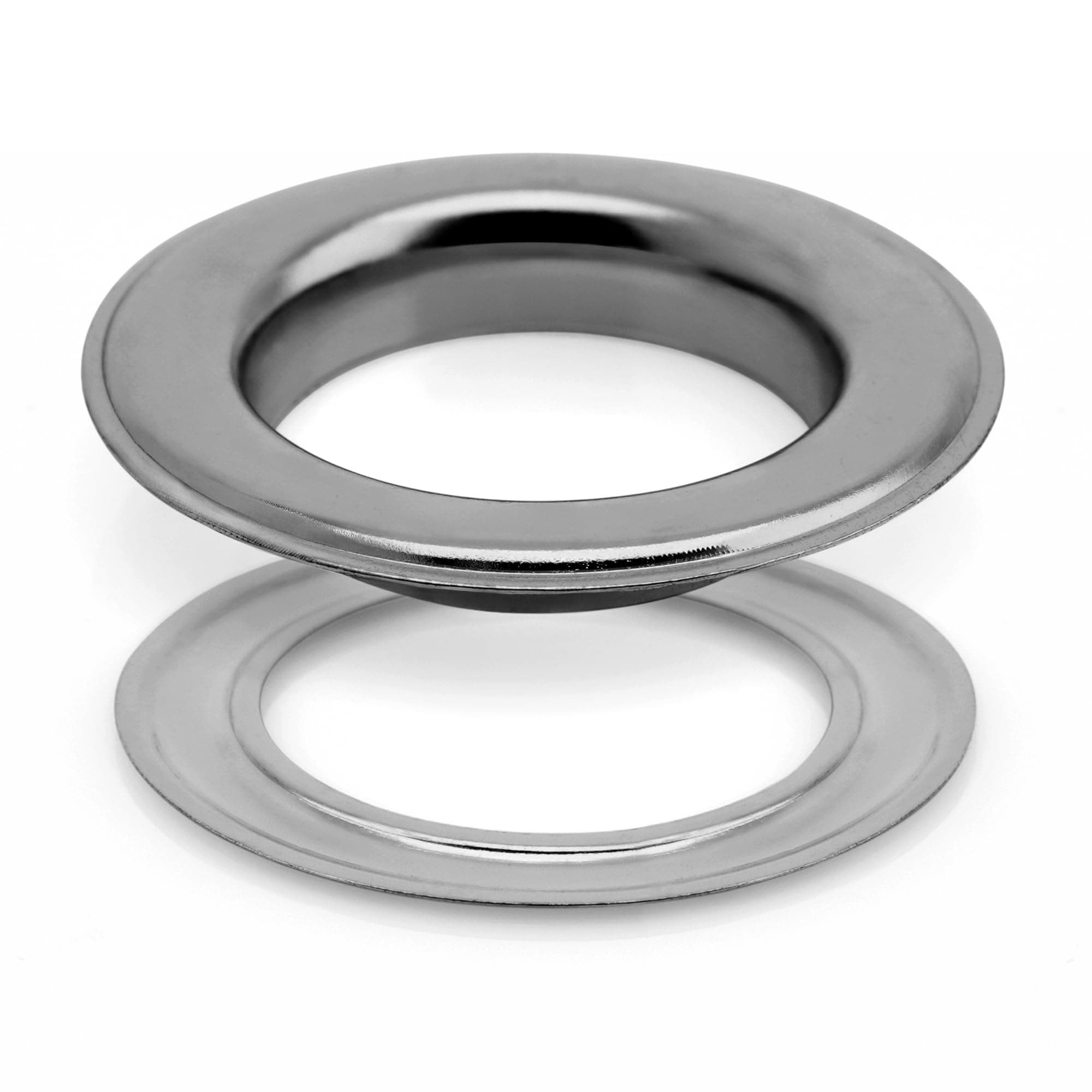 CRAFTMEMORE 1 inch Hole 10 Sets Grommets Eyelets with Washers for Leather, Tarp, Canvas (Gunmetal Black)