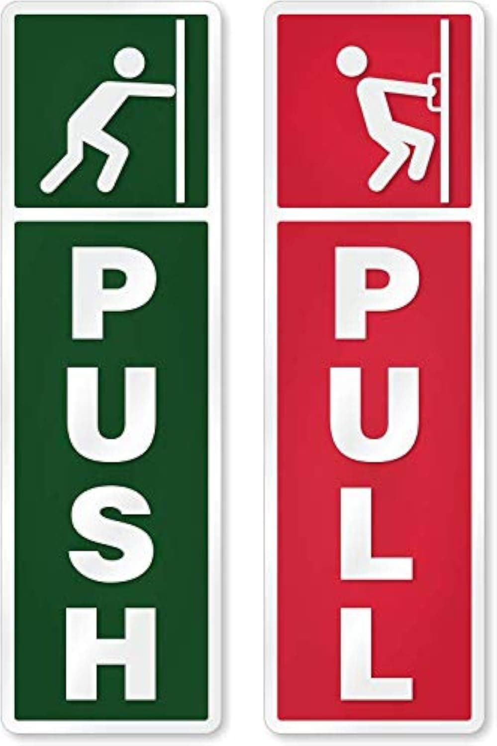 SmartSign "Pull/Push" Kit of 2 Anodized Signs | 1.5" x 5" Aluminum