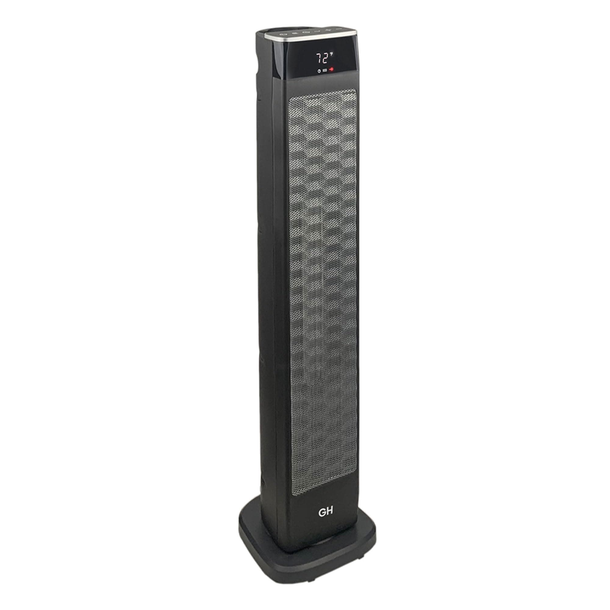 Good Housekeeping Oscillating Ceramic Tower Space Heater with Remote, 30", Black