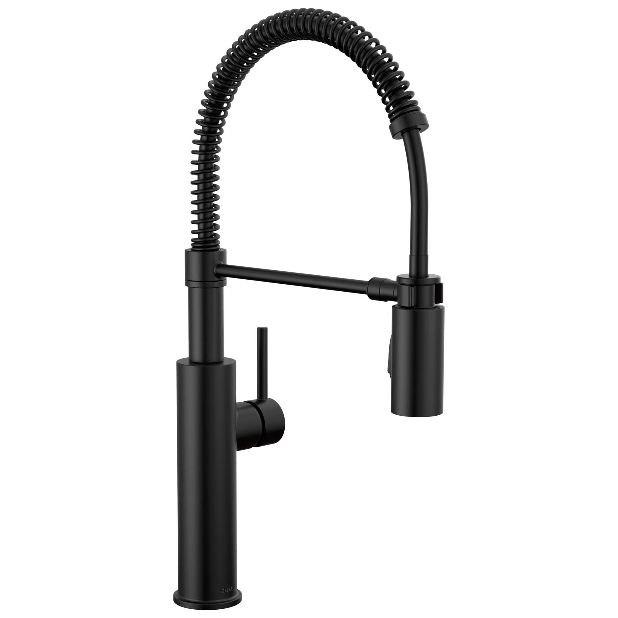 Antoni Pro Style Commercial Kitchen Faucet with Pull Down Sprayer, Single Hole Matte Black Kitchen Sink Faucet, Single Handle, Matte Black 18803-BL-DST