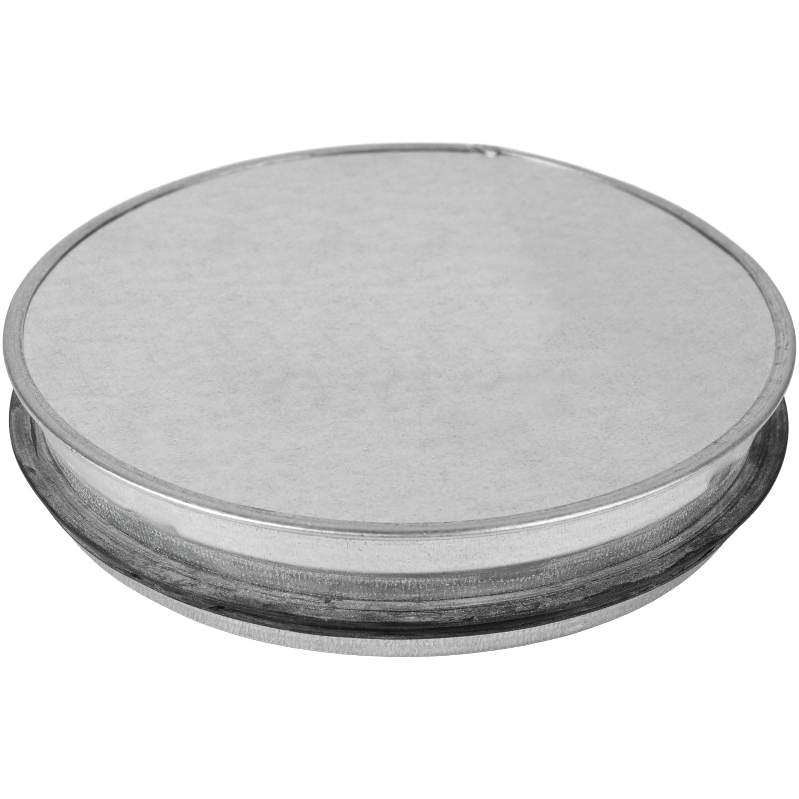 6'' Inch / 150mm Round Galvanized Steel End Cap with Rubber Gasket - Round Vent Cover - Indoor and Outdoor Pipe Cover - Air Ventilation - Dryer Duct End Cap - Ducting Metal Plug - Steel Duct Cap