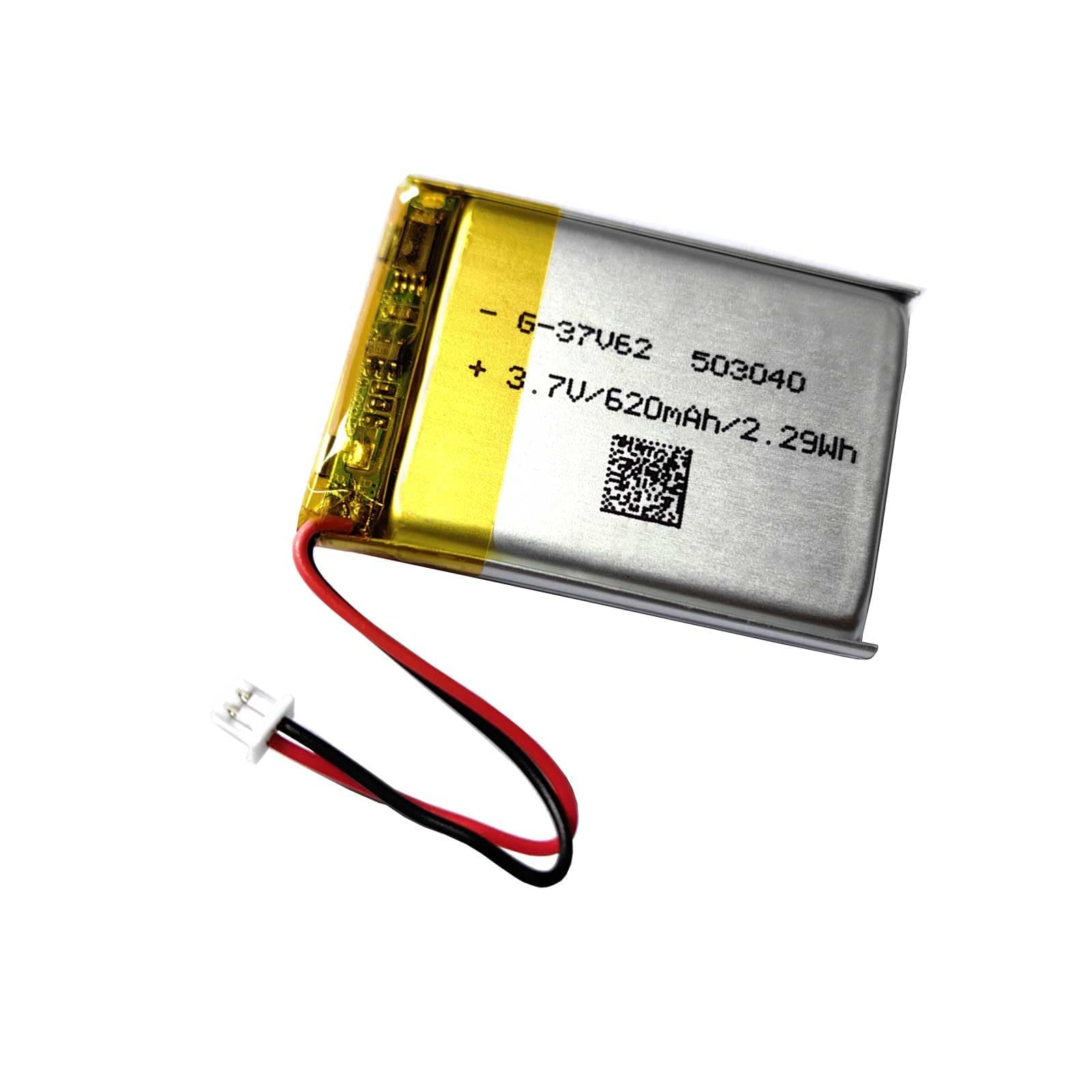 3.7V 503040 Battery 620mAh for Cozmo Vector Robot Battery Replacement,SkyBell HD WiFi Video Doorbell Battery Replacement,Flysight FPV Watch、 Wireless Speaker Battery Replacement