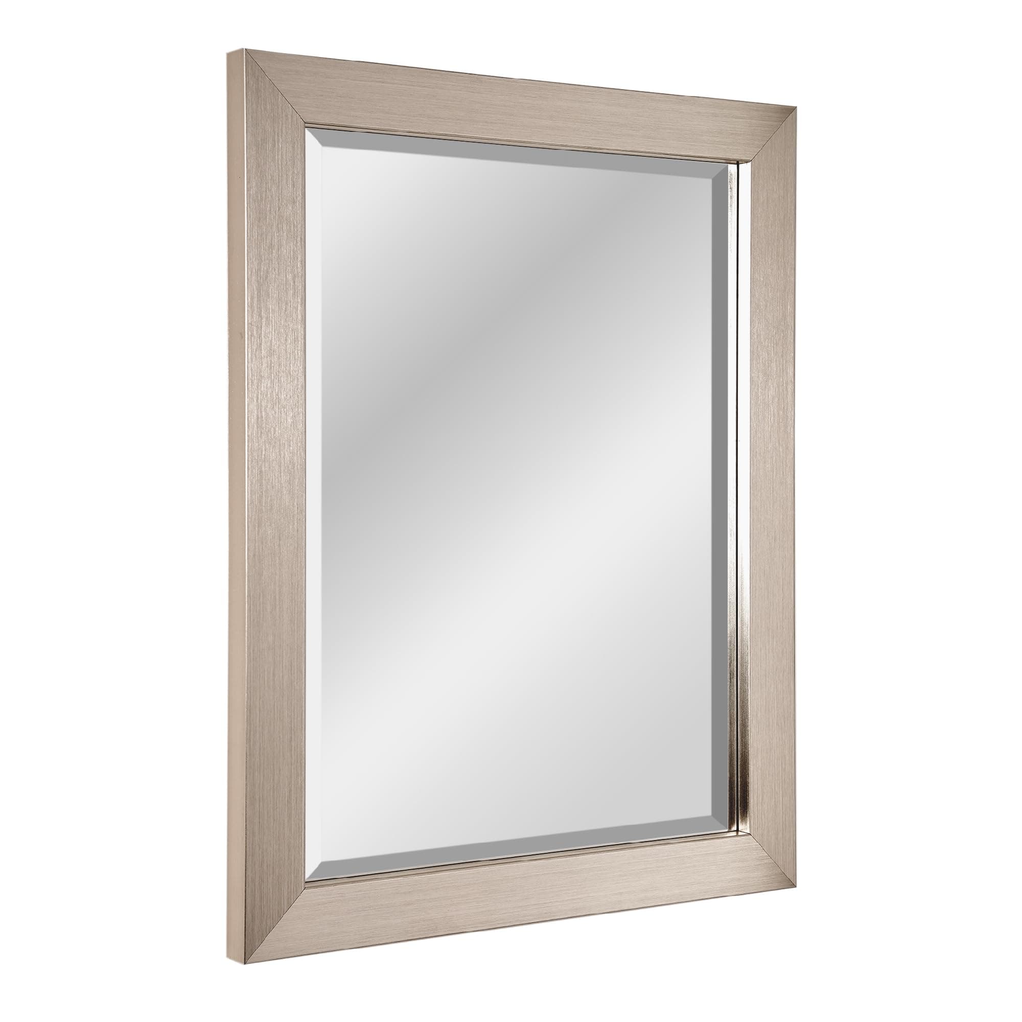 Head West 26 x 32 Modern Brush Nickel Mirror
