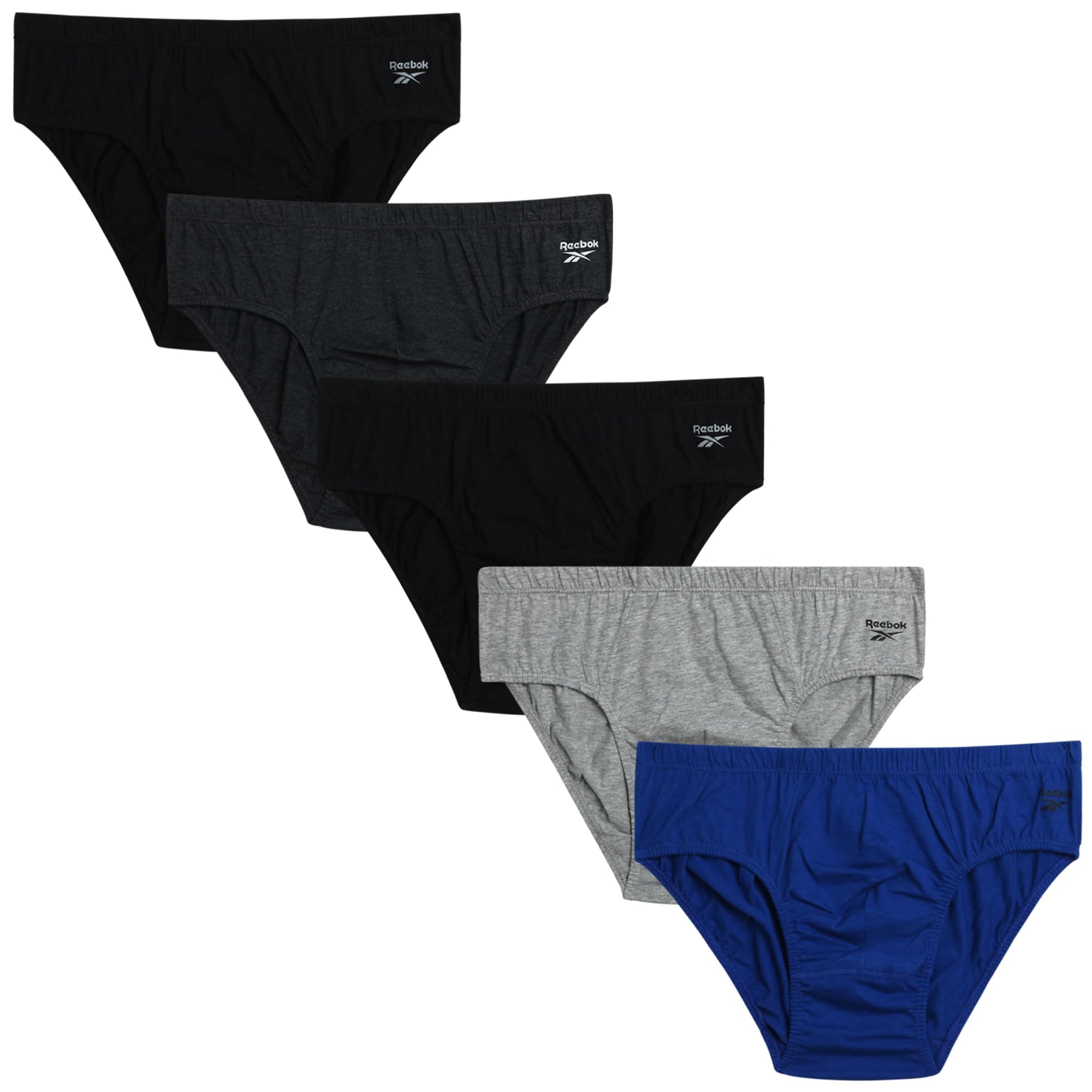Reebok Men's Low Rise Underwear Briefs (5 Pack)