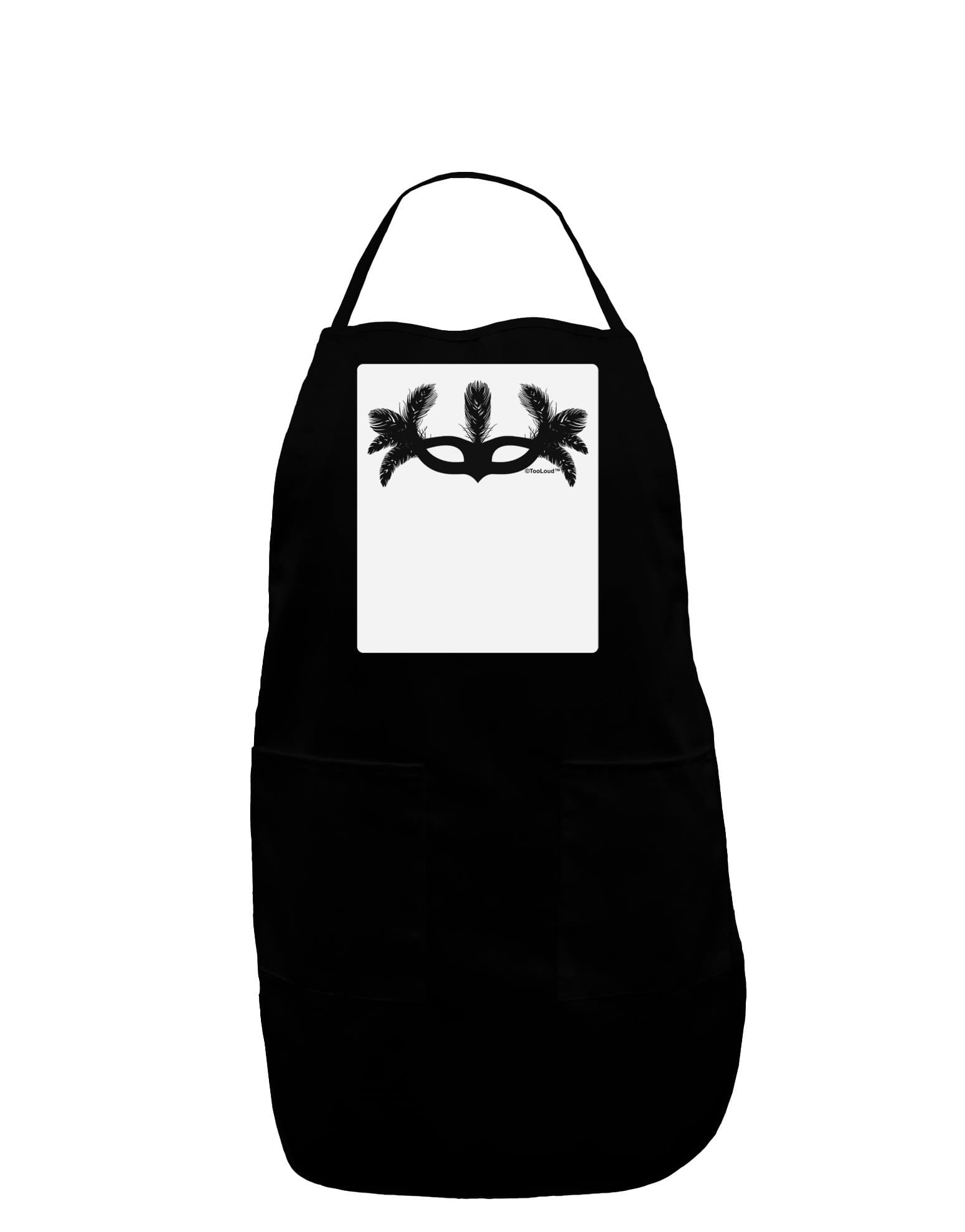 TooLoud Masquerade Mask Silhouette Panel Dark Adult Apron