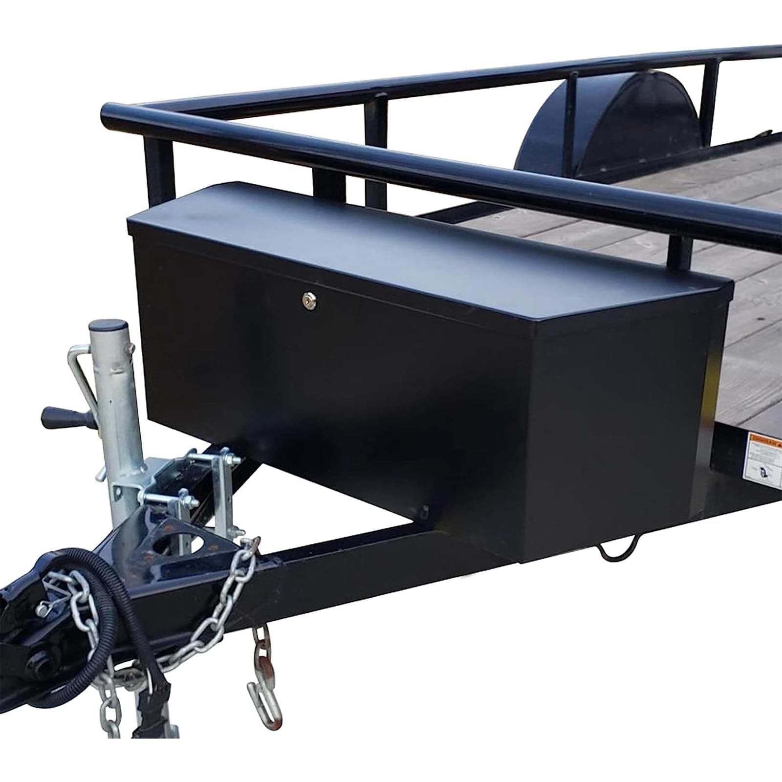 WEIZE Trailer Tongue Box, 2.31cu.ft. Trailer Tool Box, Black Steel, 35x12.2x11.8inch, 1 Pack
