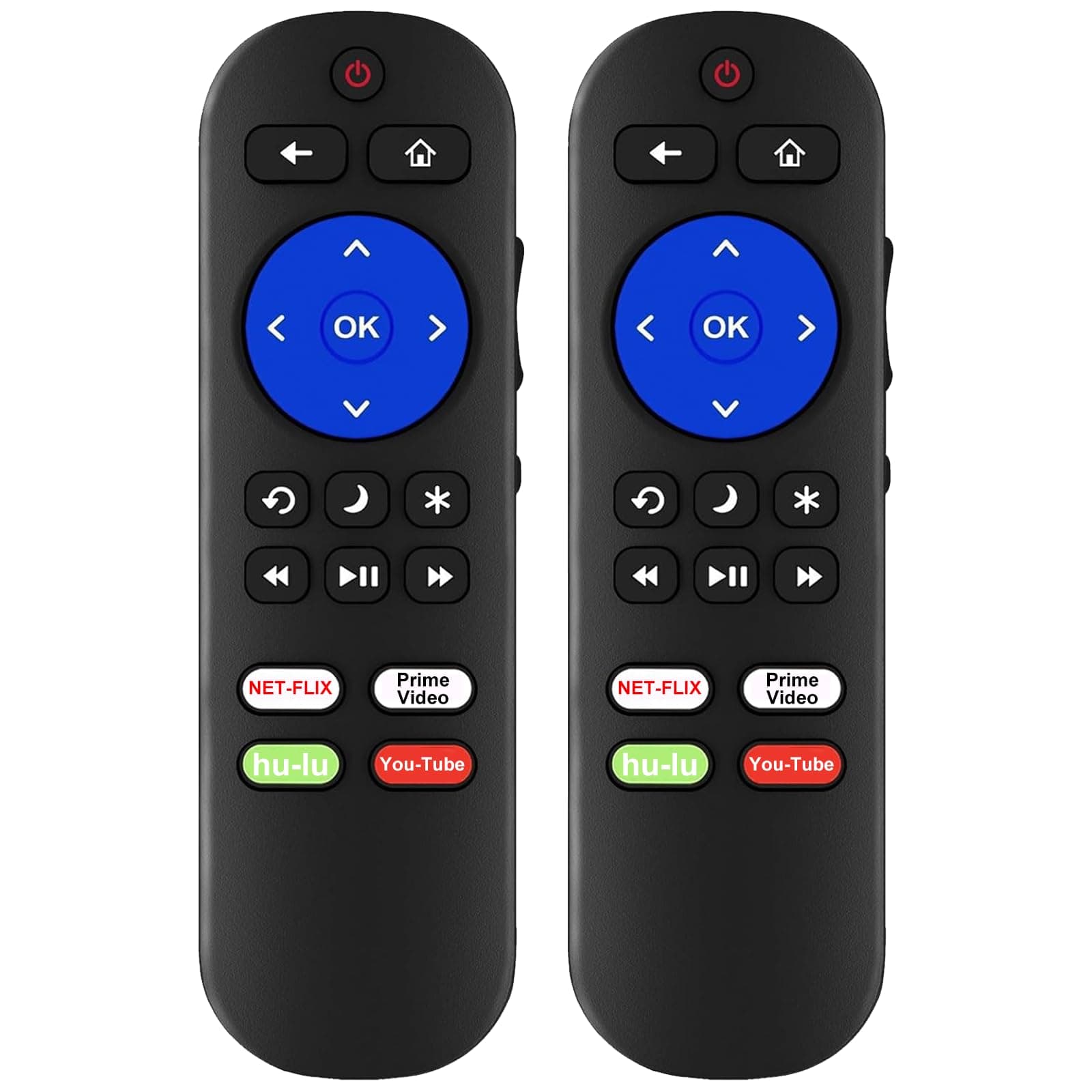 Pack of 2 IR Remote Only for Roku Built-in TV Remote,for Hisense/TCL/Onn/Element/Sharp/Haier/Hitachi/LG/Sanyo/JVC/Magnavox/RCA/Philips/Westinghouse Roku Series Smart TV, Not for Others Roku or TV