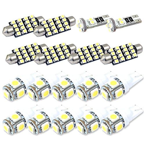 Xenon White Interior LED Package Kit Compatible with Cadillac Escalade 2002-2006 (Pack of 18)