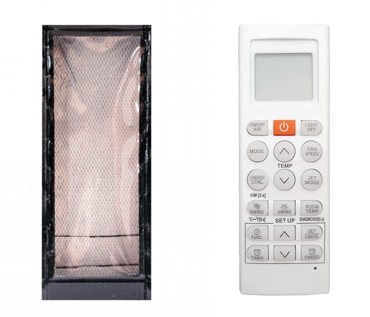 LUNAGARIYA, Protective Cover for LG AC Remote Control -1,PU Leather Cover Holder (Before Placing Order,Please Check The Product Dimensions), Black