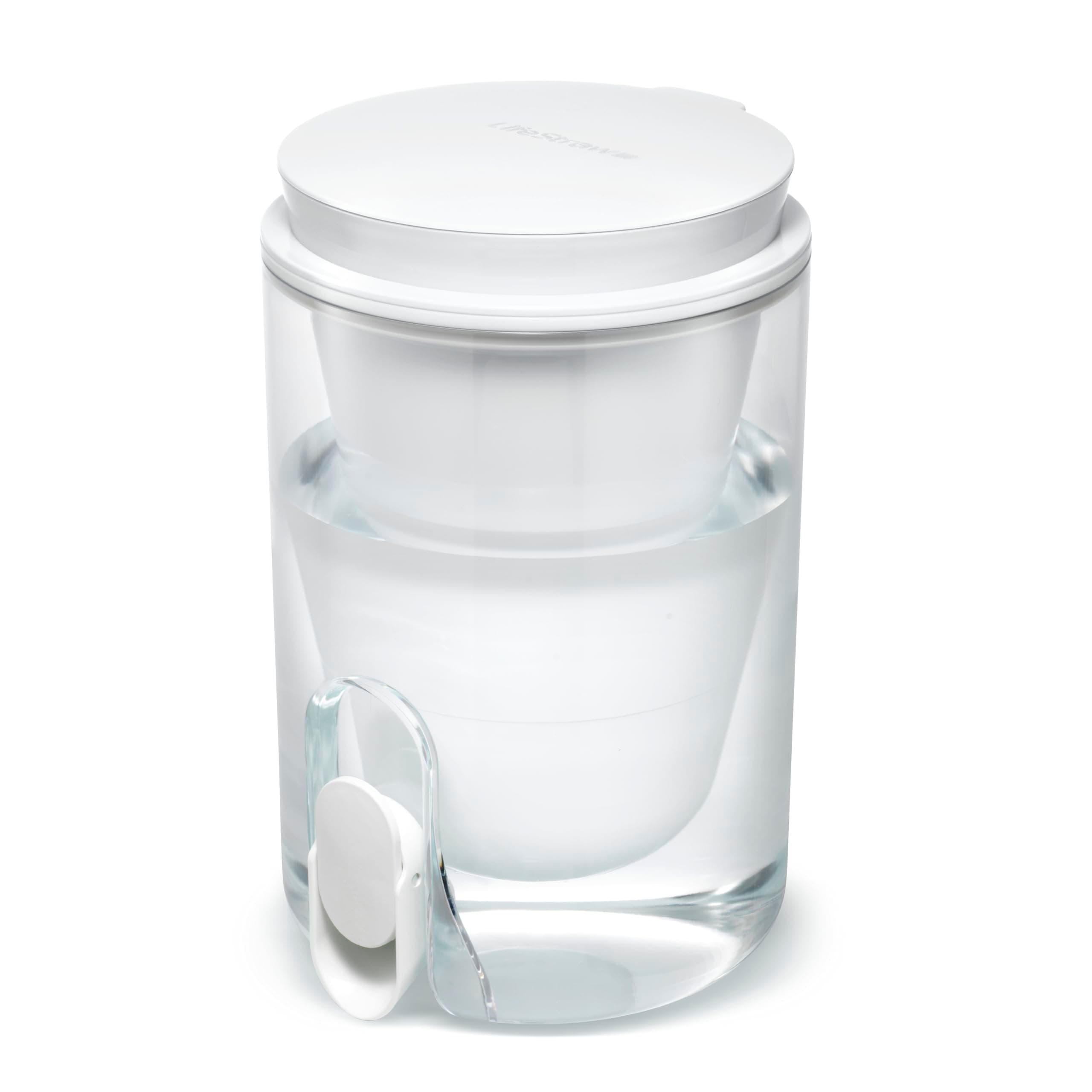 LifeStraw Home Studio Water Filter Dispenser, 10-Cup, Polar White, BPA-Free Designed for Everyday Protects Against Bacteria, parasites, microplastics, PFAS, Lead, and Improves Taste