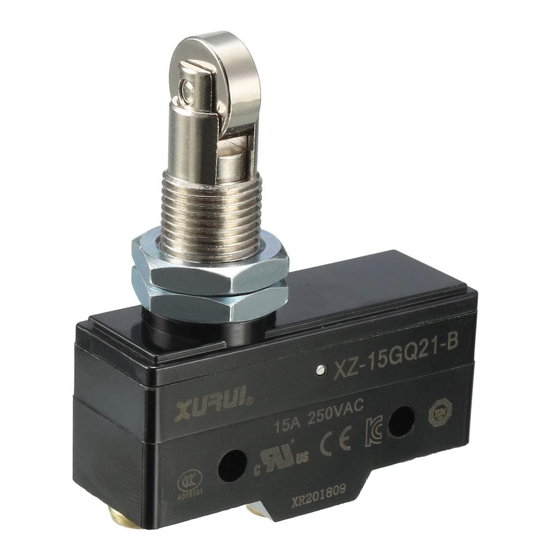 uxcell XZ-15GQ21-B SPDT NO+NC Panel Mount Roller Plunger Type Micro Limit Switches with Screw Terminals