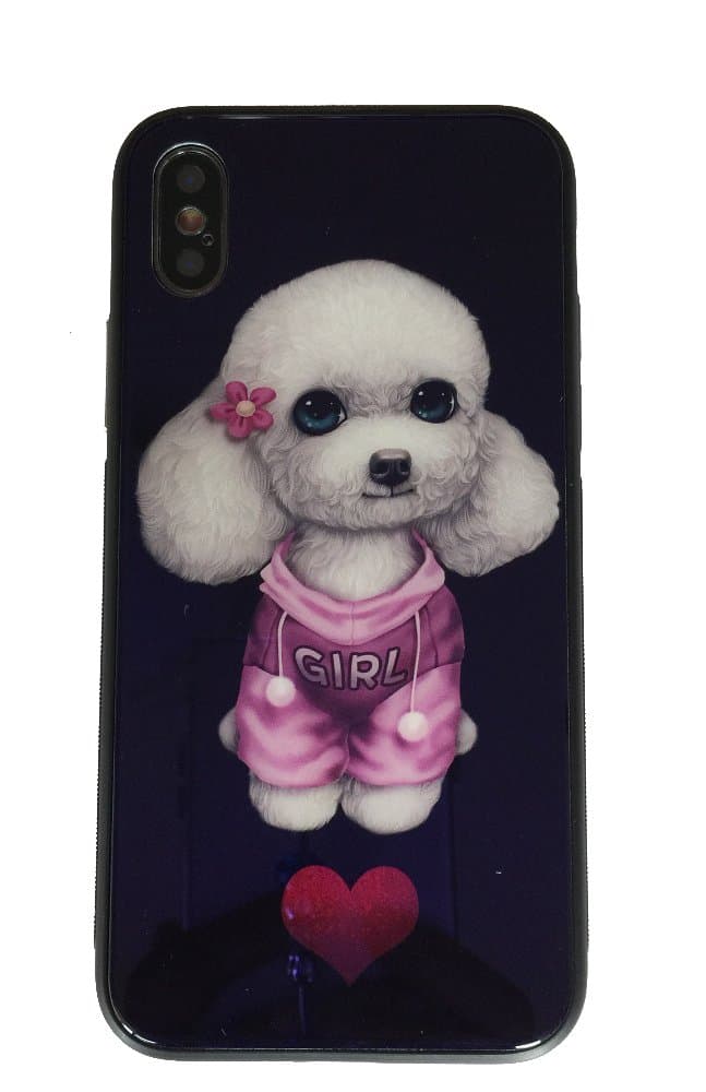 iPhone X Case, Azure Stone Series Lovely Puppy Soft Shell Case for iPhone X (IPX-04)