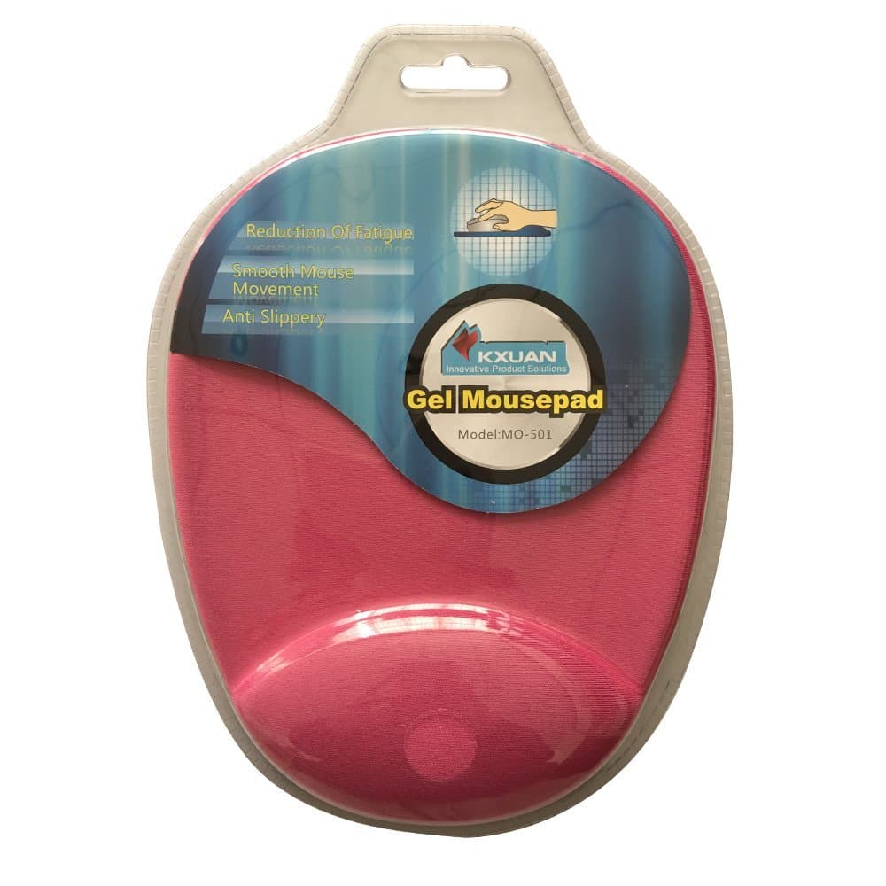 Non-Slip Gel Mousepad with Wrist Rest MO501 (Pink)