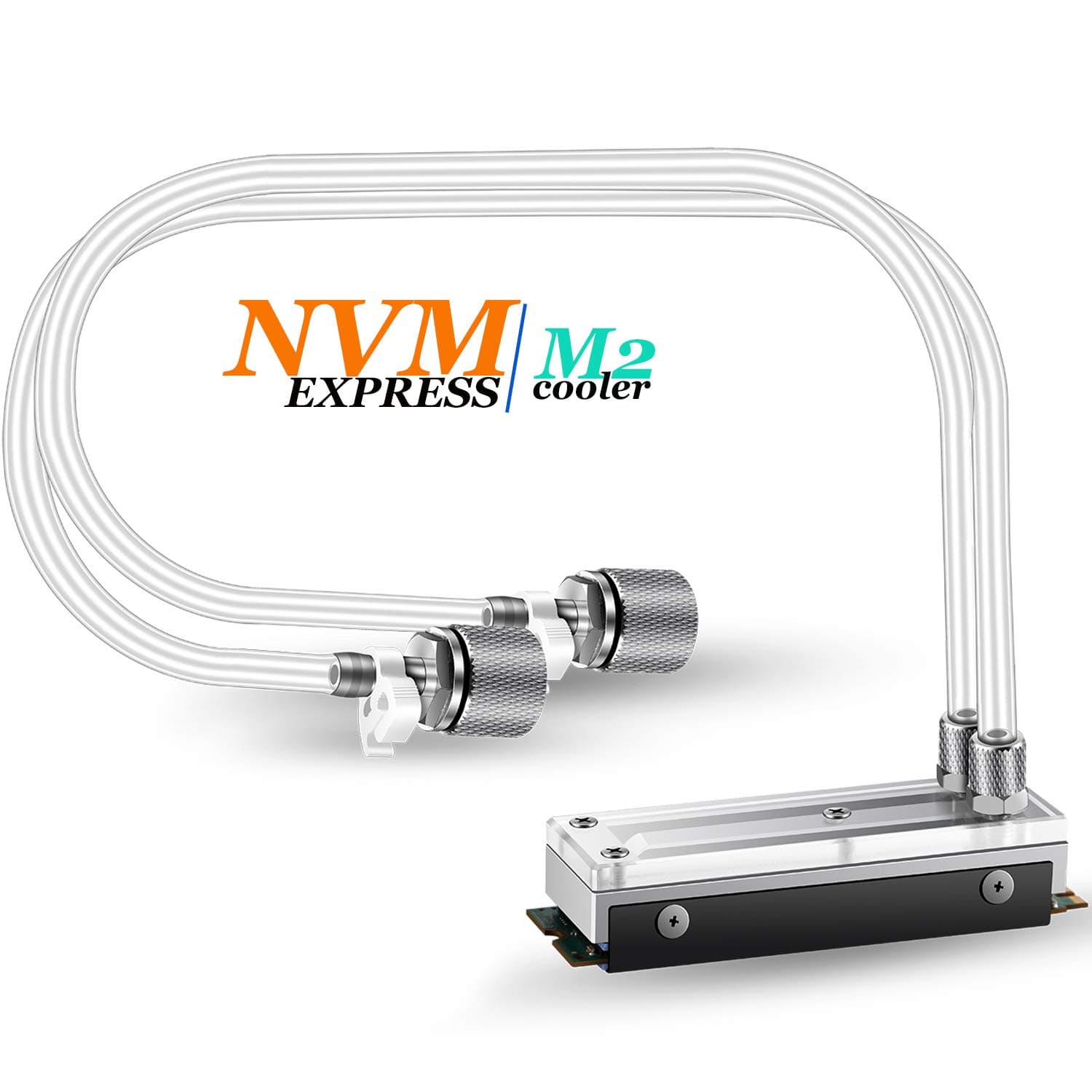 M2 Heatsink M.2 Liquid SSD Cooler, NVMe SSD Liquid Heatsink, Anti-Leak Liquid Cooler, Works with PC Computer CPU Water Cooling System, Support M2 Nvme 2280 SSD, 240mm Water Cooling Radiator