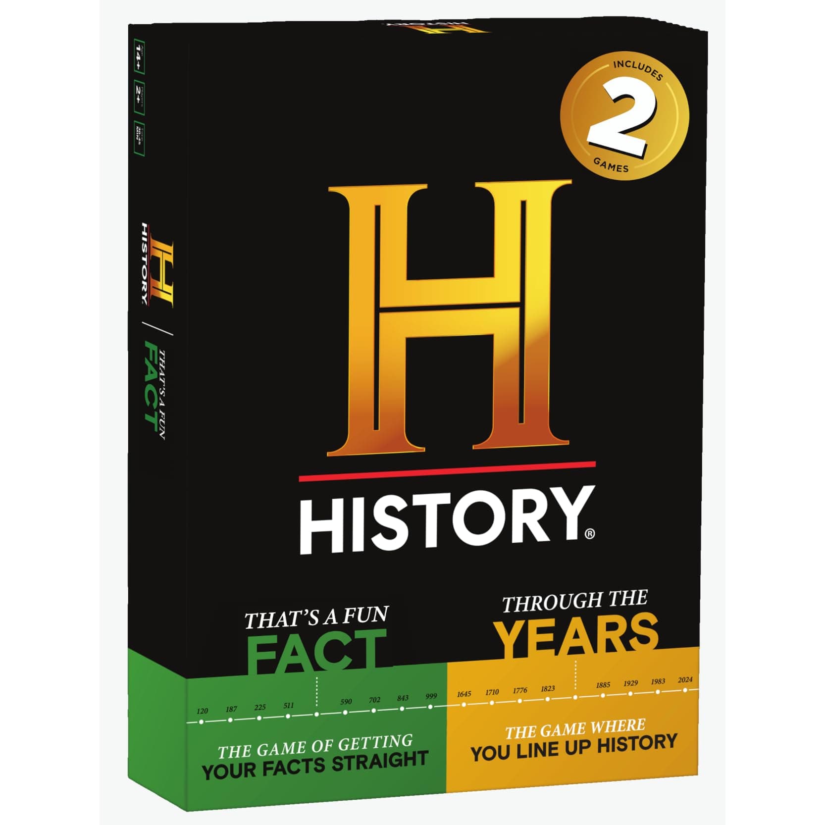 HISTORY Channel Game Set - Stats & Facts - General Knowledge Super Trivia Chronology Timeline Card Game for Adults, Families and Teens seeking trivial knowledge